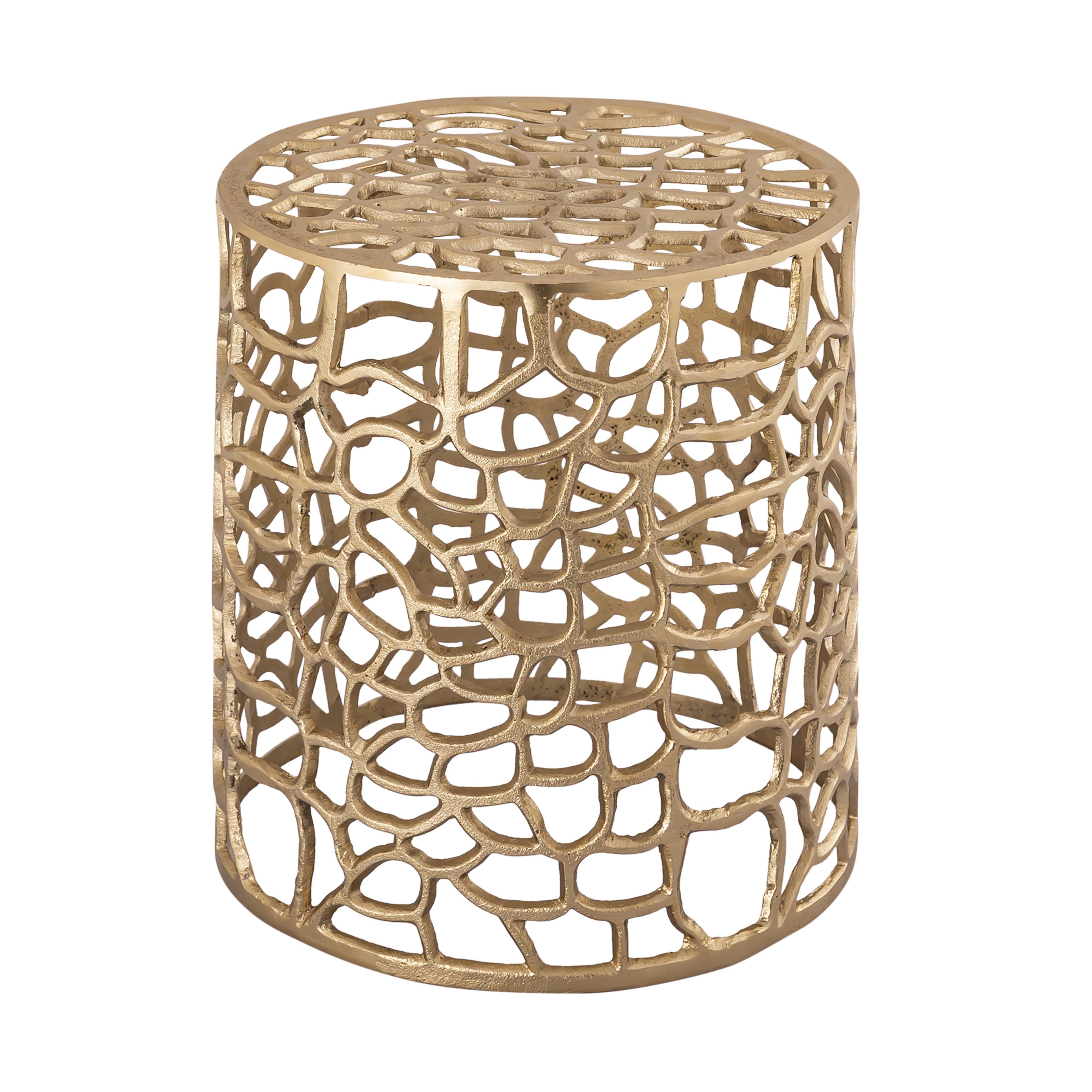 image of Sophia Gold Side Table by Inspire Me! Home Decor with sku:TOV-IHOC18359
