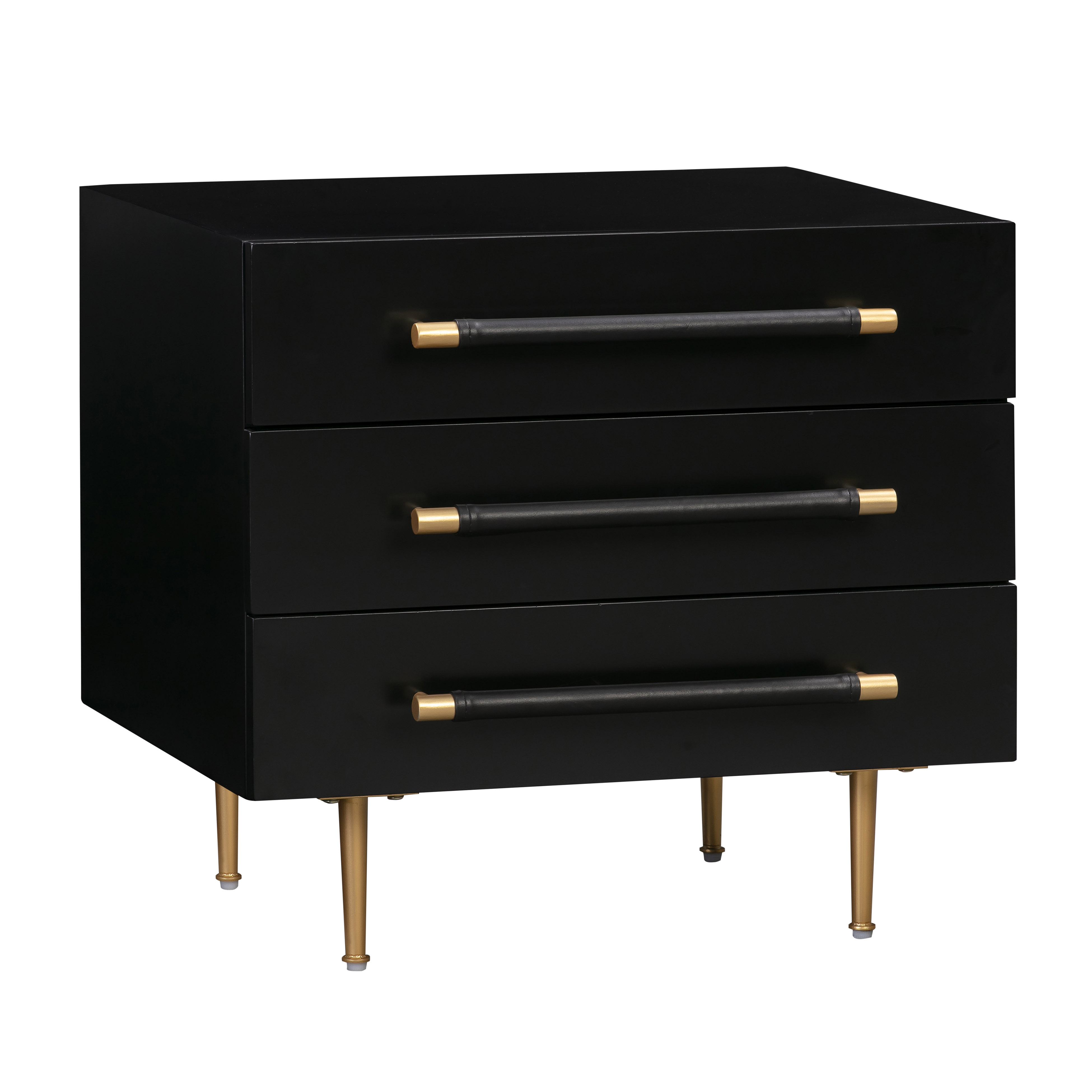 image of Trident Black Nightstand with sku:TOV-B44075