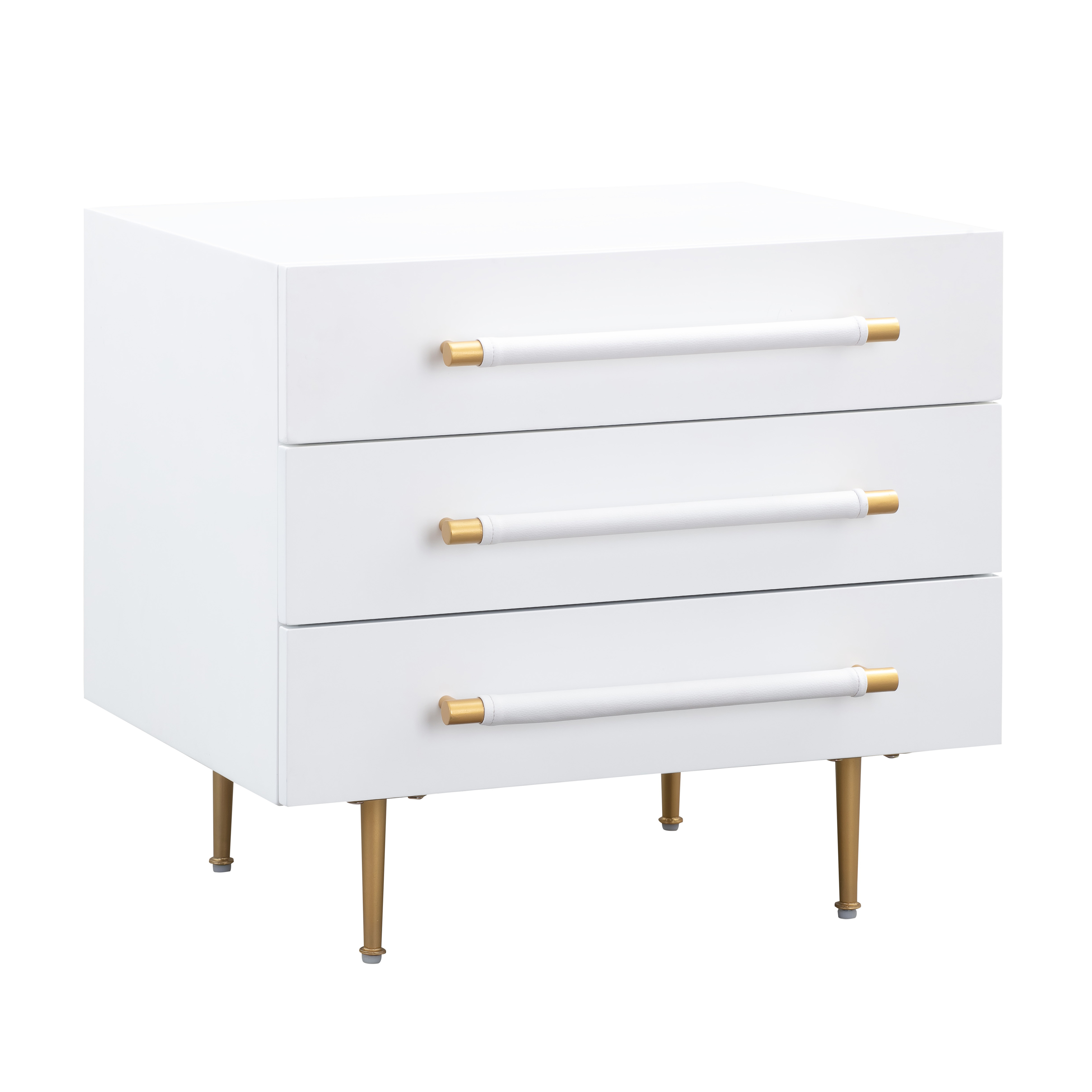 image of Trident White Nightstand with sku:TOV-B44076