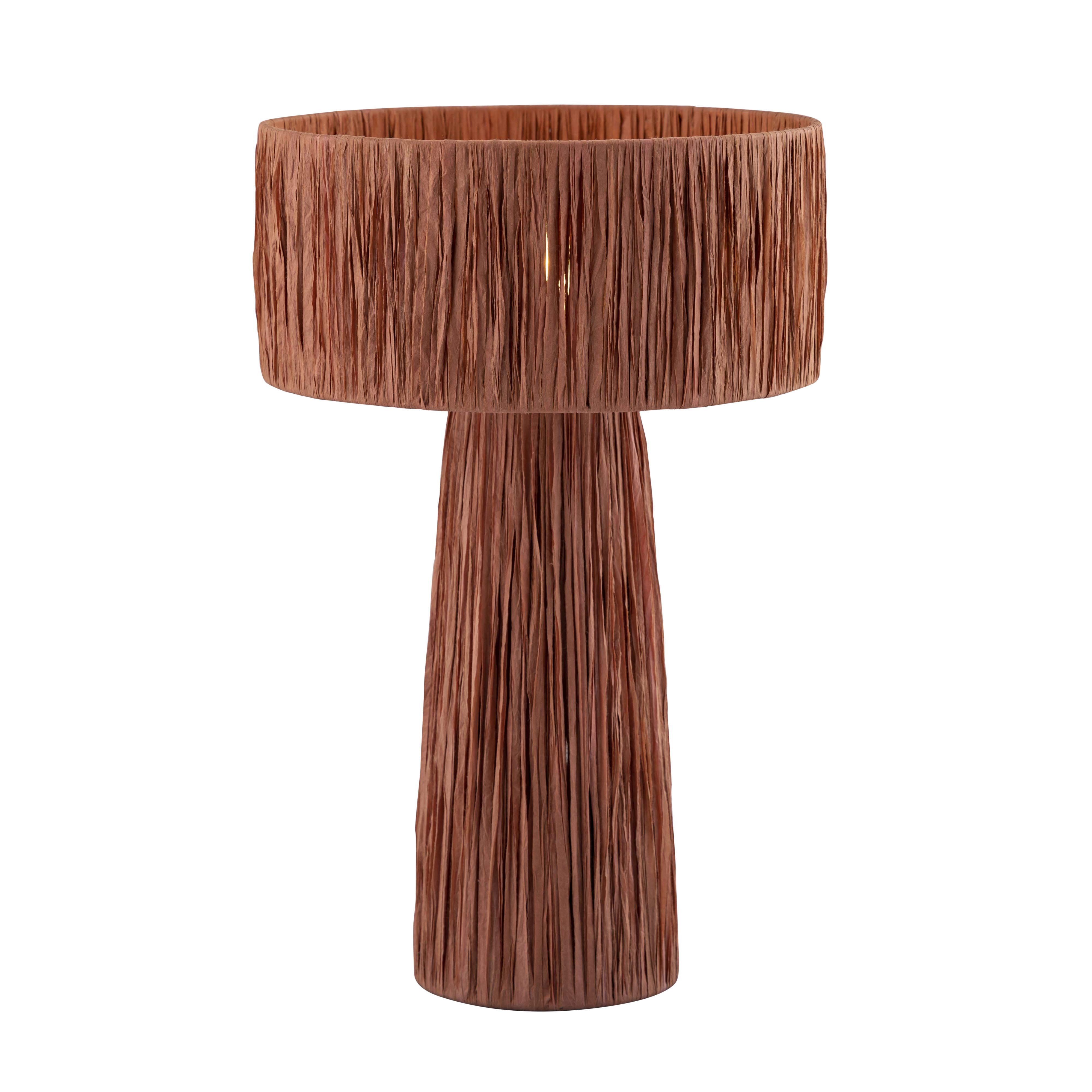 image of Shelby Rafia Brick Table Lamp with sku:TOV-G18378