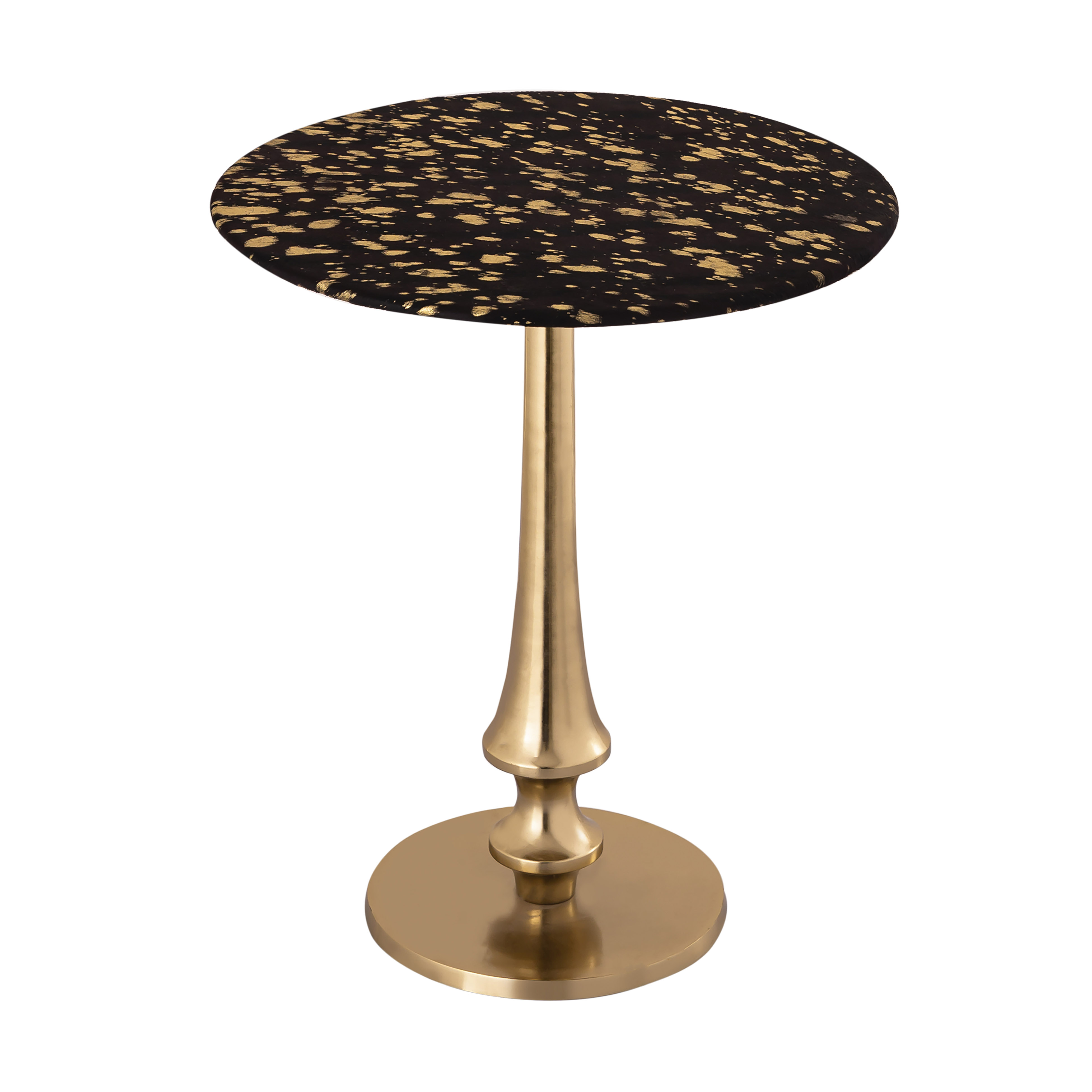 image of Gold Goathide Side Table with sku:TOV-OC18343