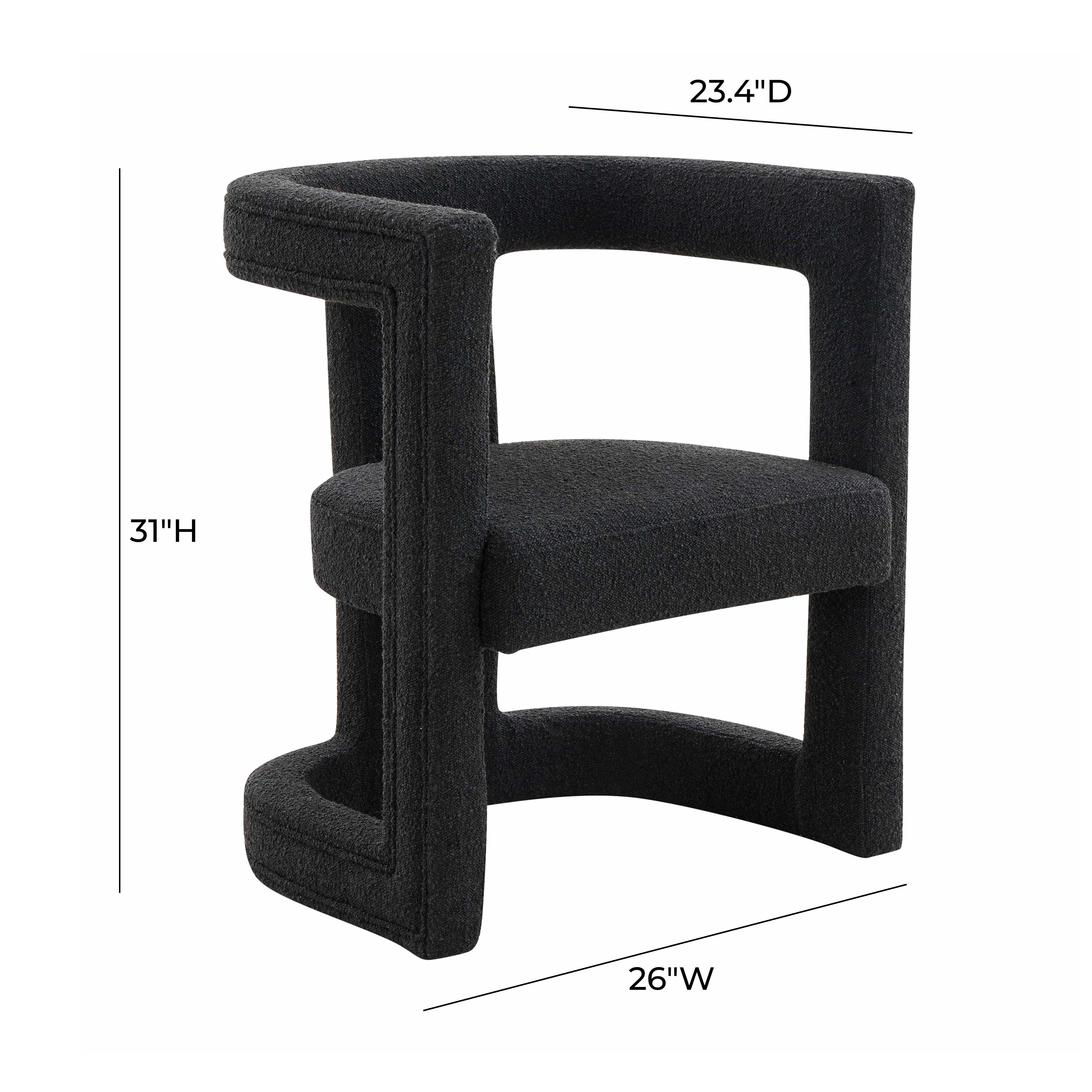 Ada Black Boucle Chair - TOV Furniture