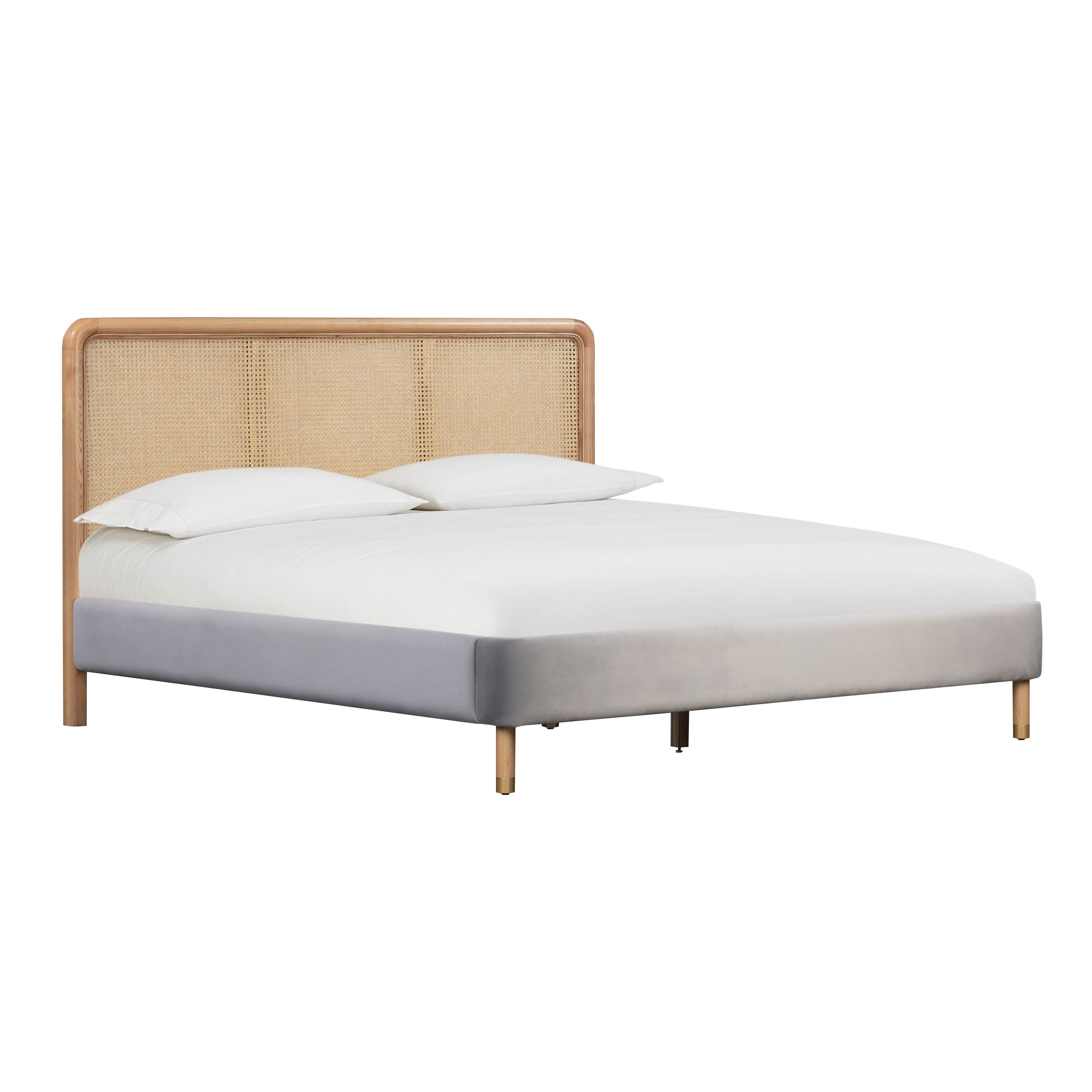 image of Kavali Grey Full Bed with sku:TOV-B44122