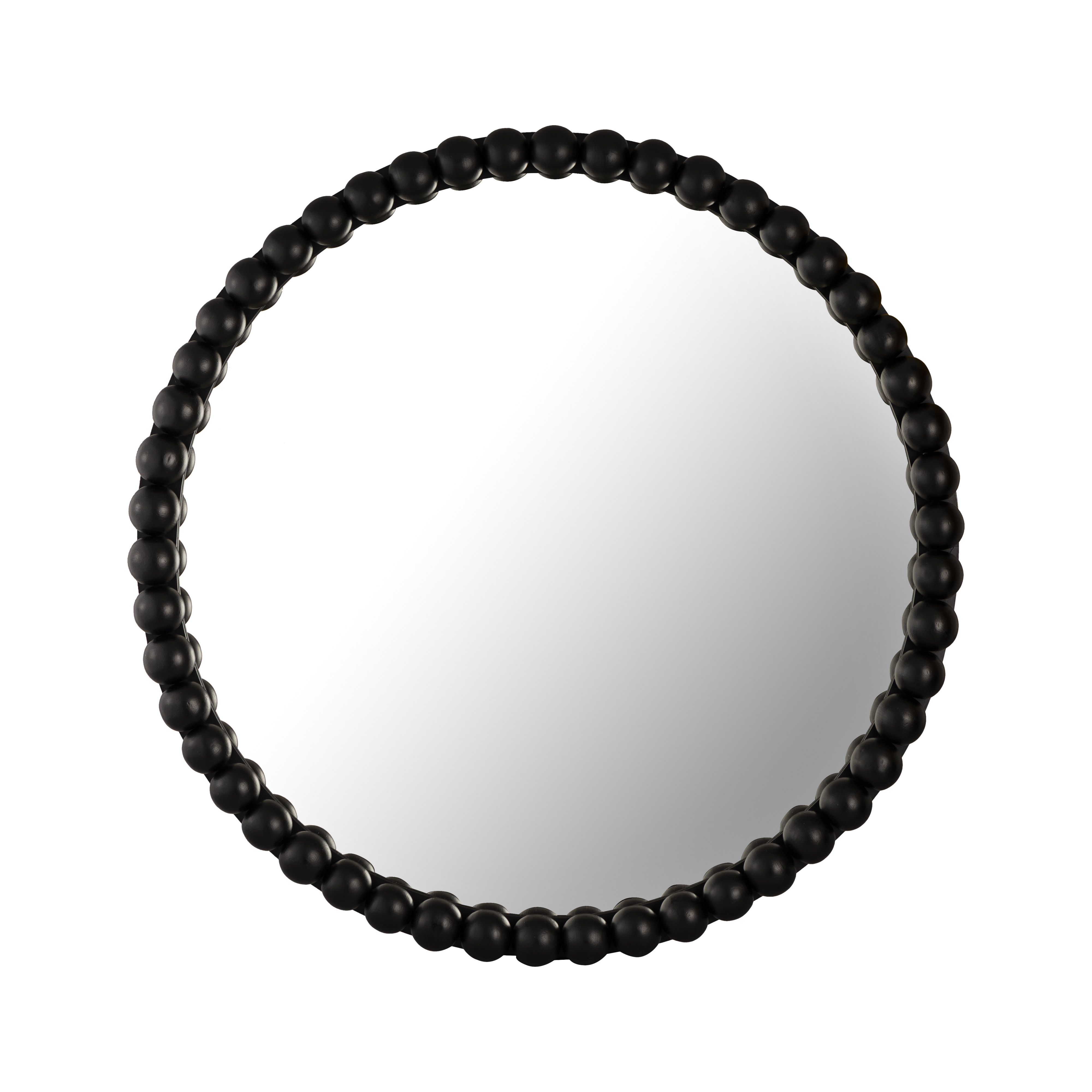 image of Baria Black Wooden Mirror with sku:TOV-C18396