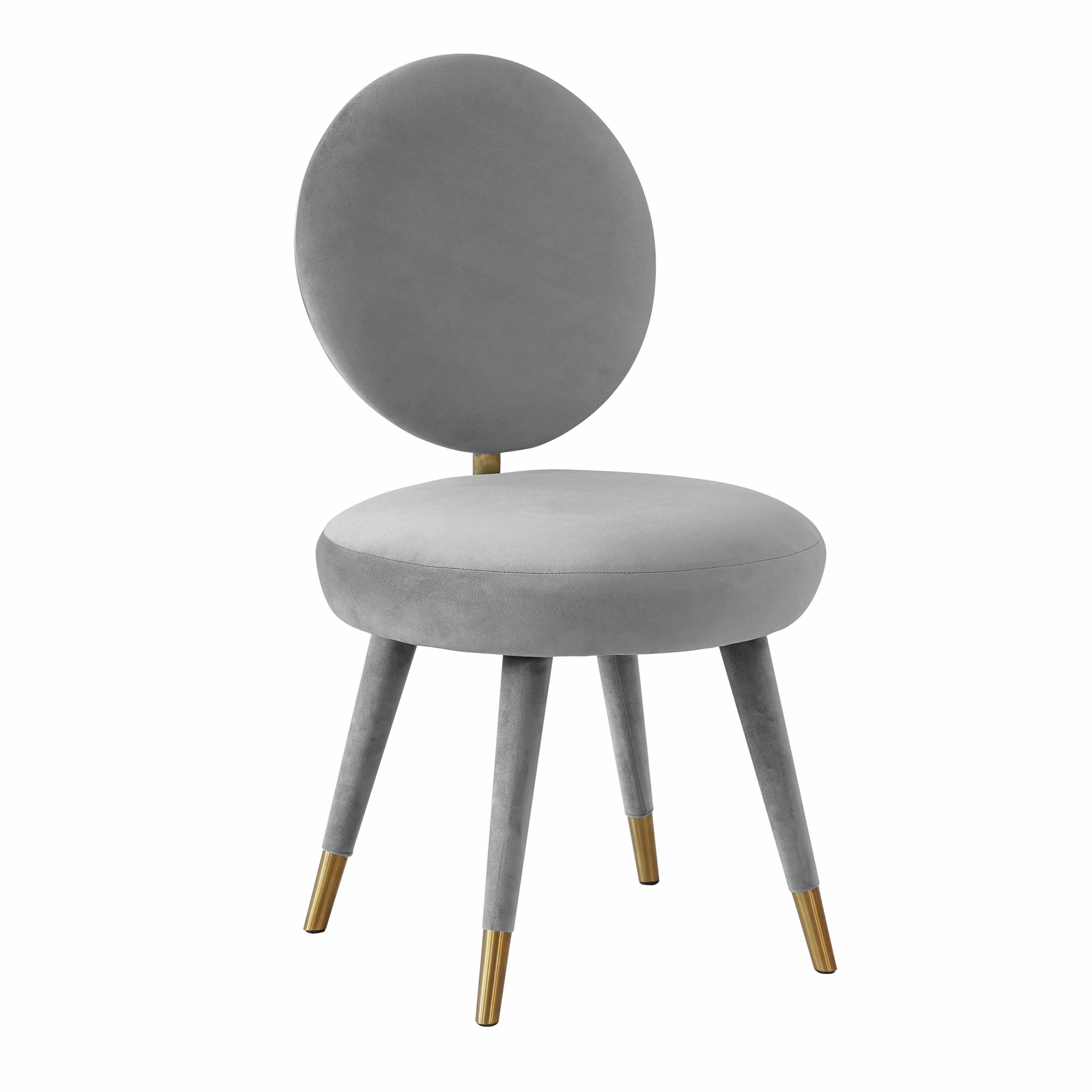 image of Kylie Light Grey Velvet Dining Chair with sku:TOV-D44138