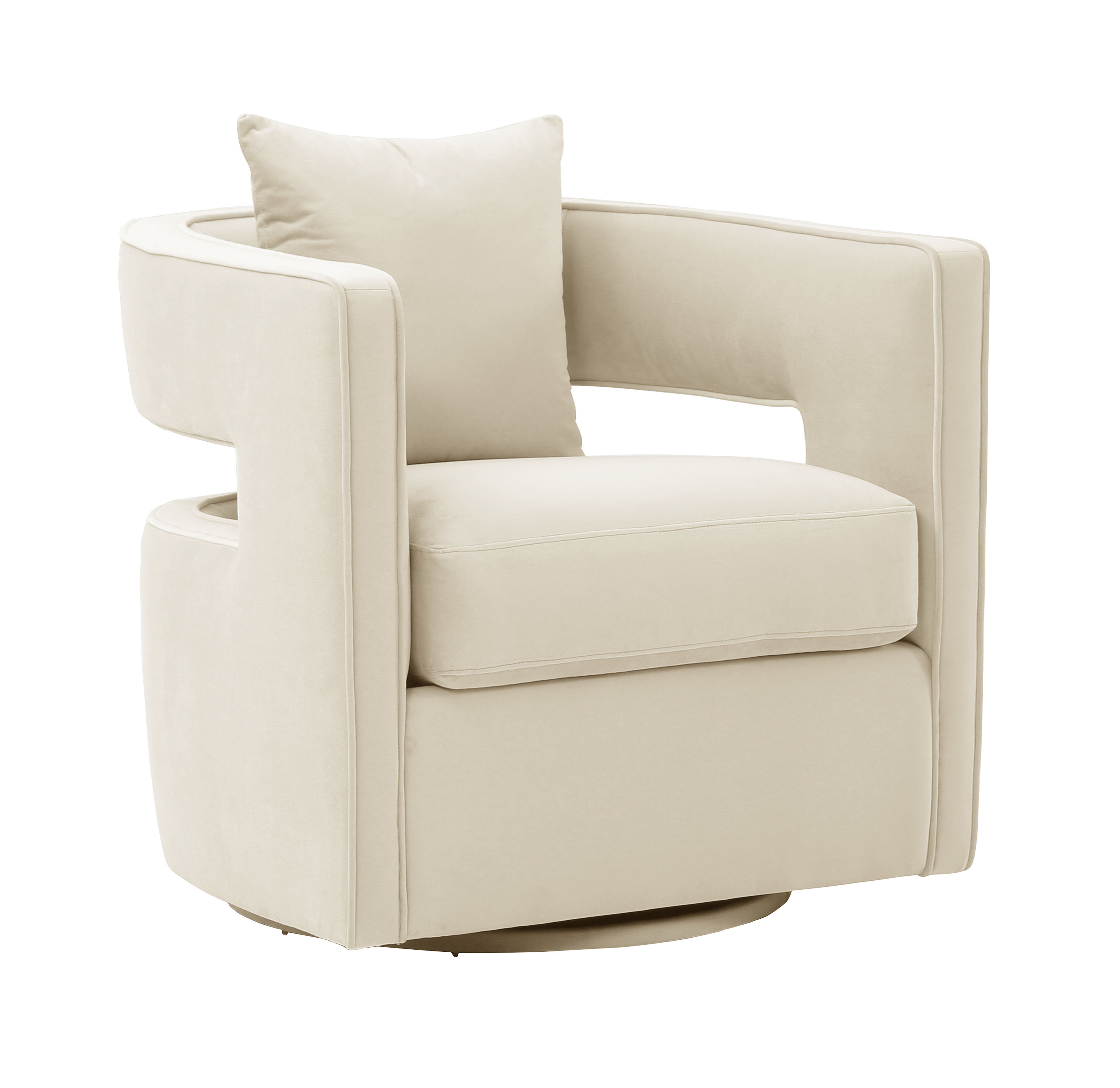 Kennedy Cream Swivel Chair - TOV-S44127