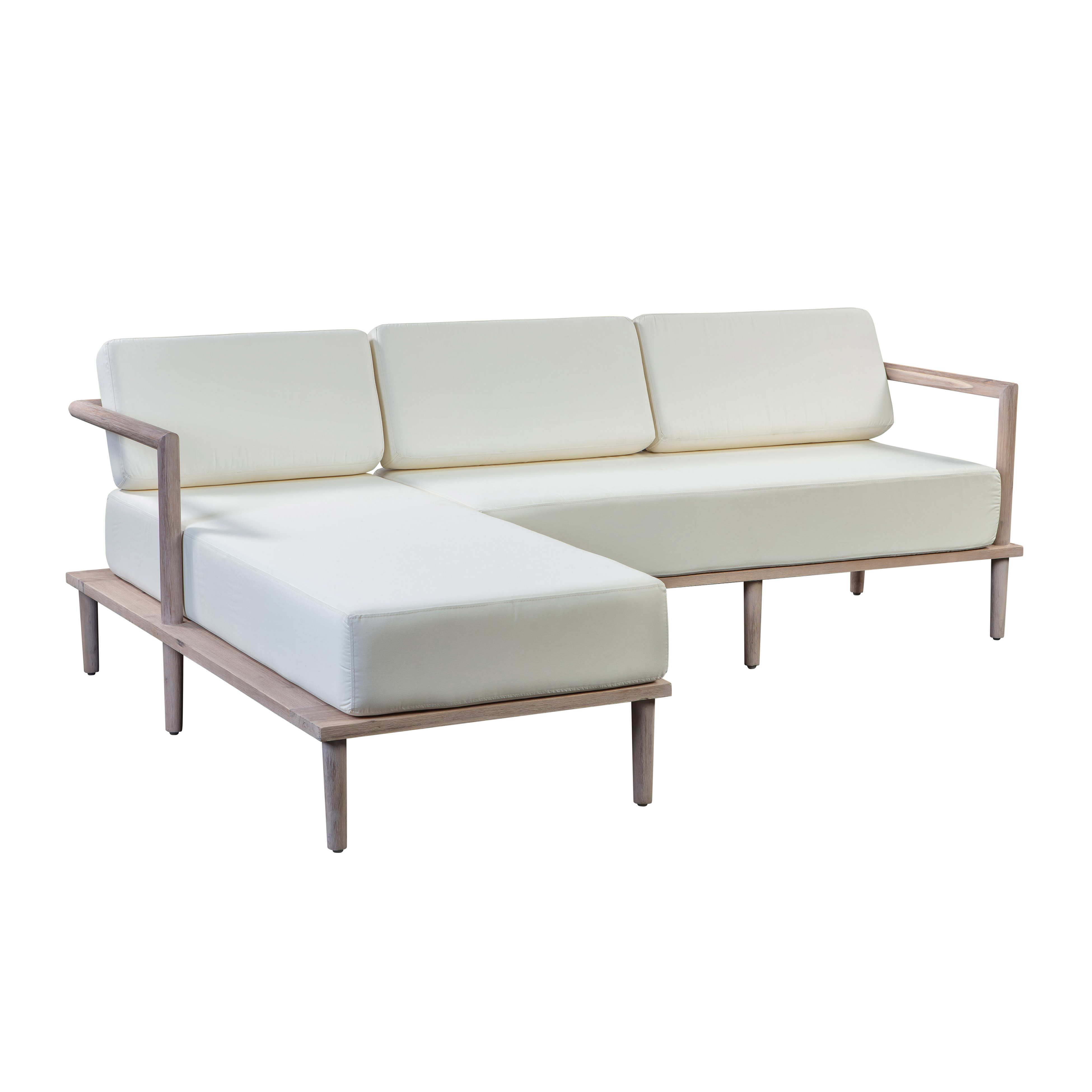 image of Emerson Cream Outdoor Sectional - LAF with sku:TOV-O44137-O44139