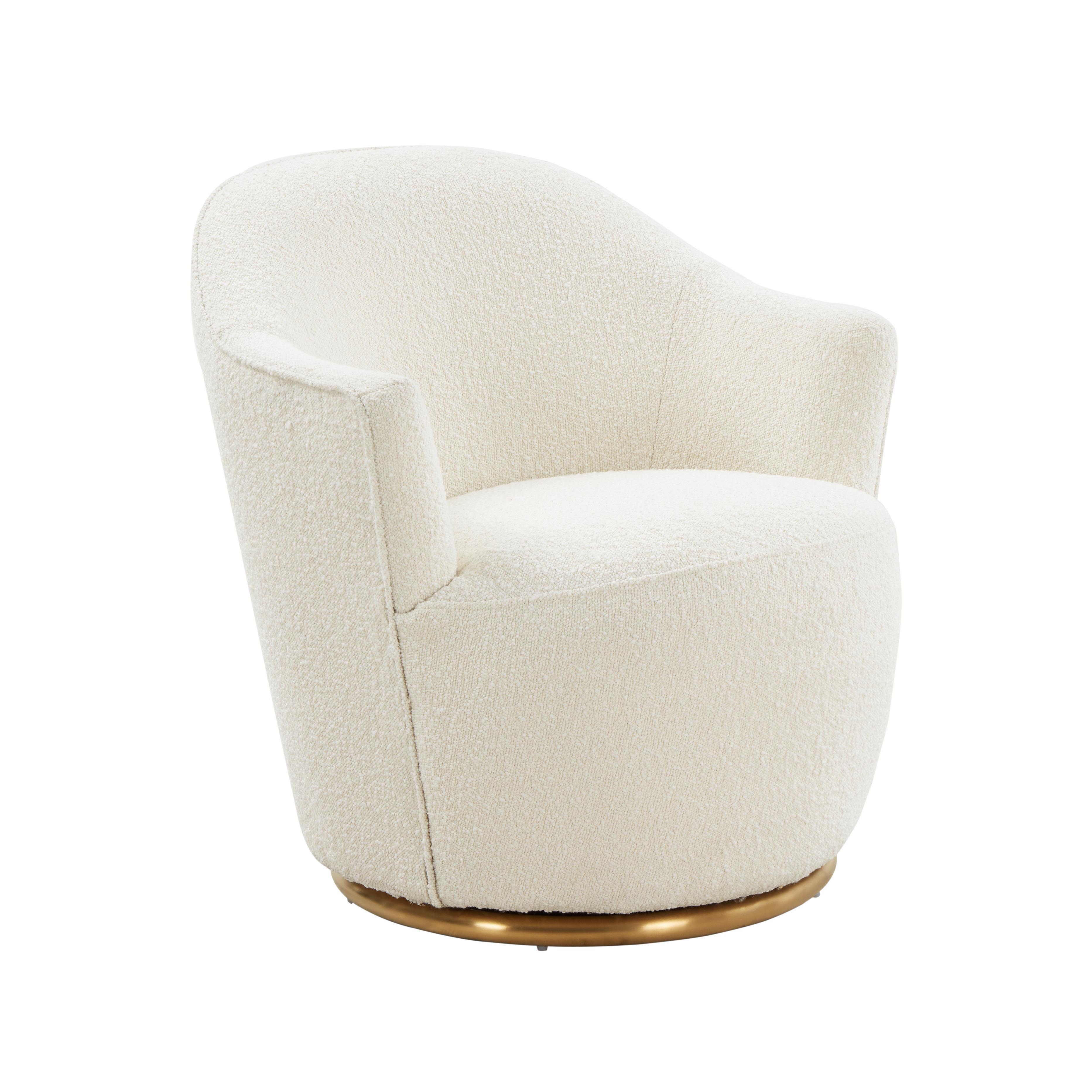 Skyla Boucle Swivel Chair - TOV-S68263