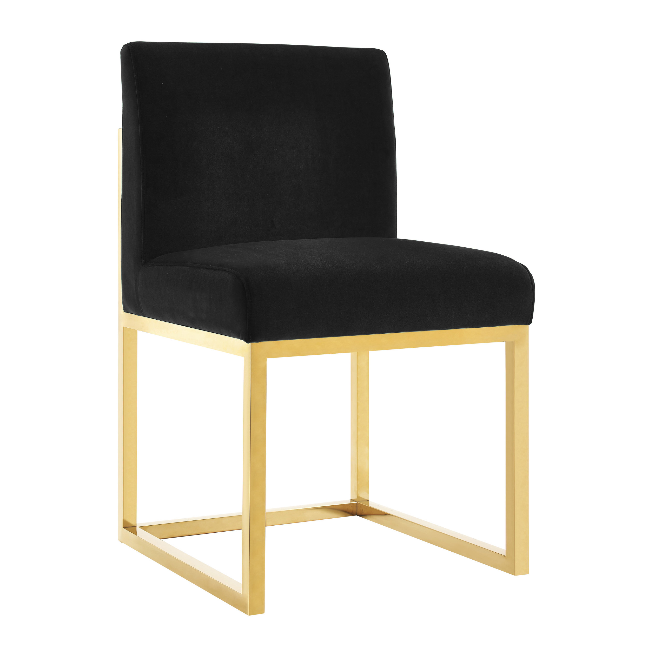 image of Haute Black Velvet Chair with sku:TOV-D68249