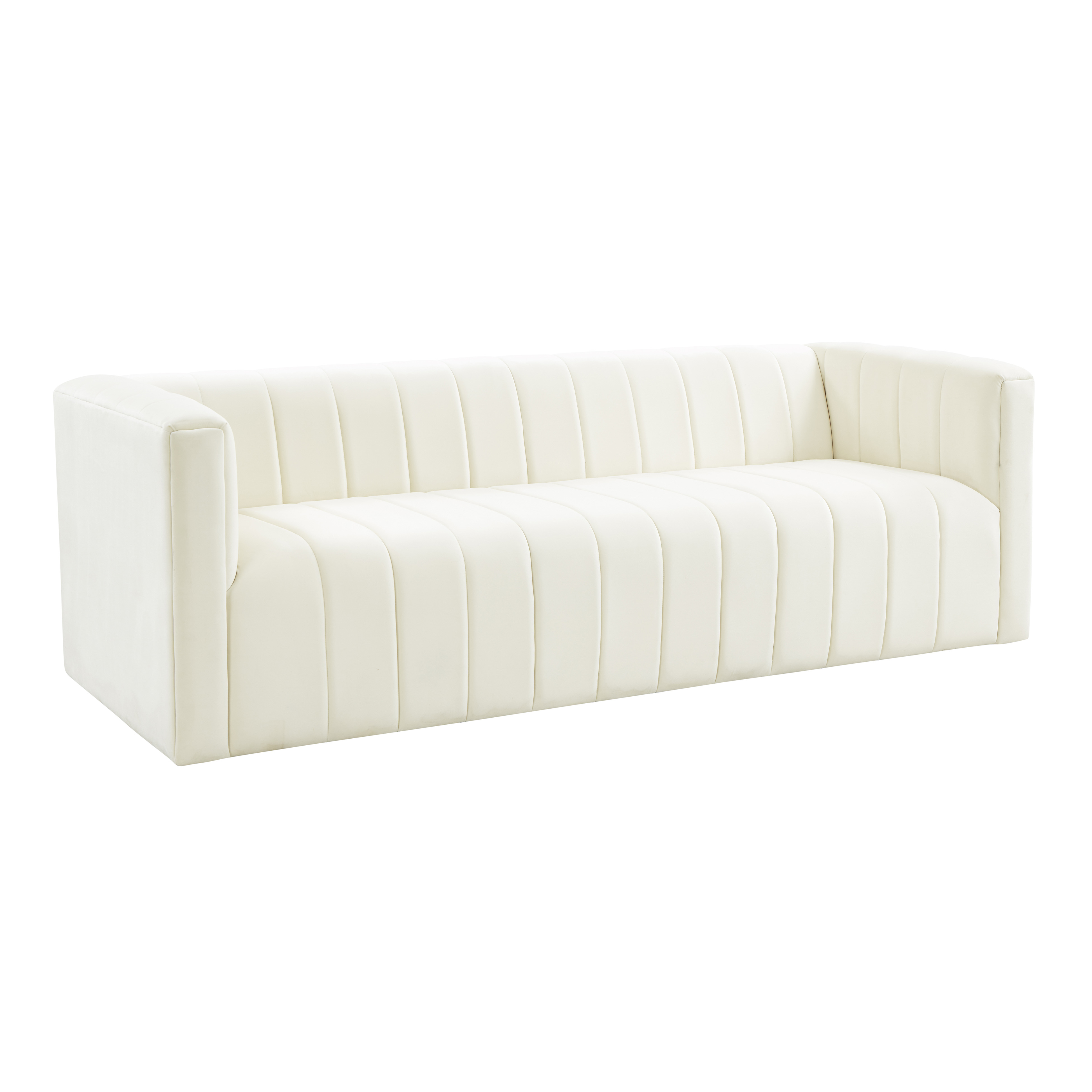 image of Norah Cream Velvet Sofa with sku:TOV-L68229