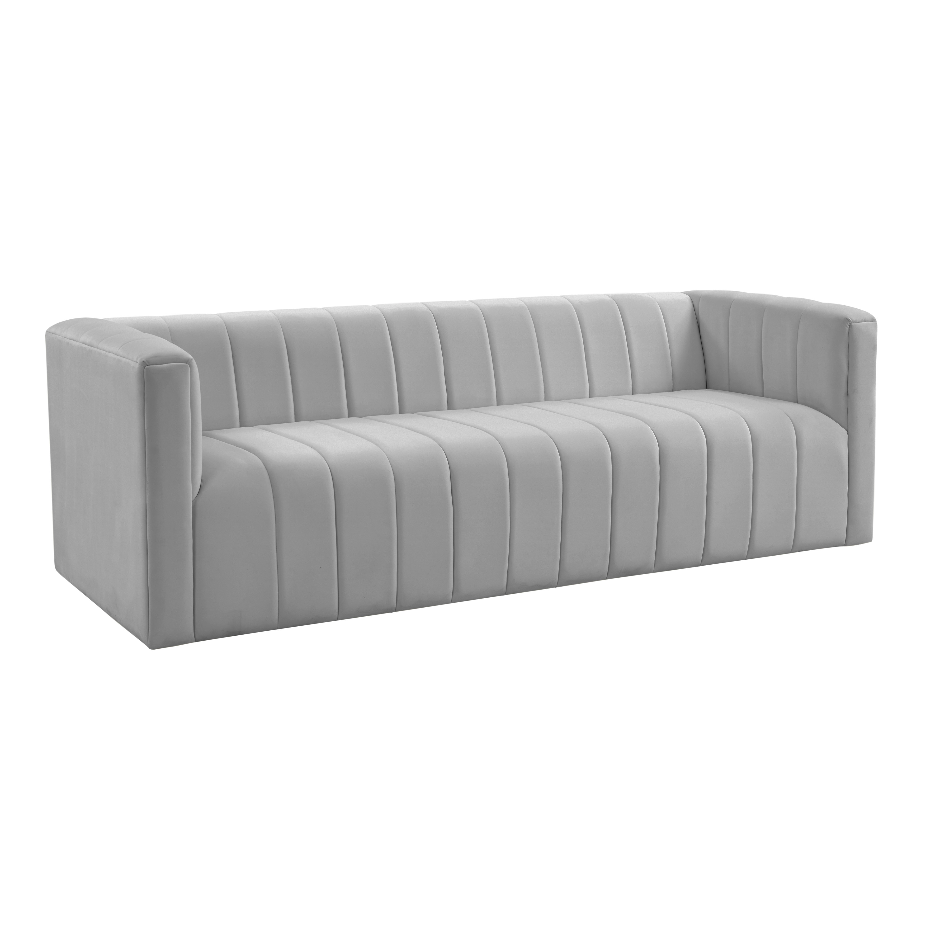 image of Norah Grey Velvet Sofa with sku:TOV-L68230
