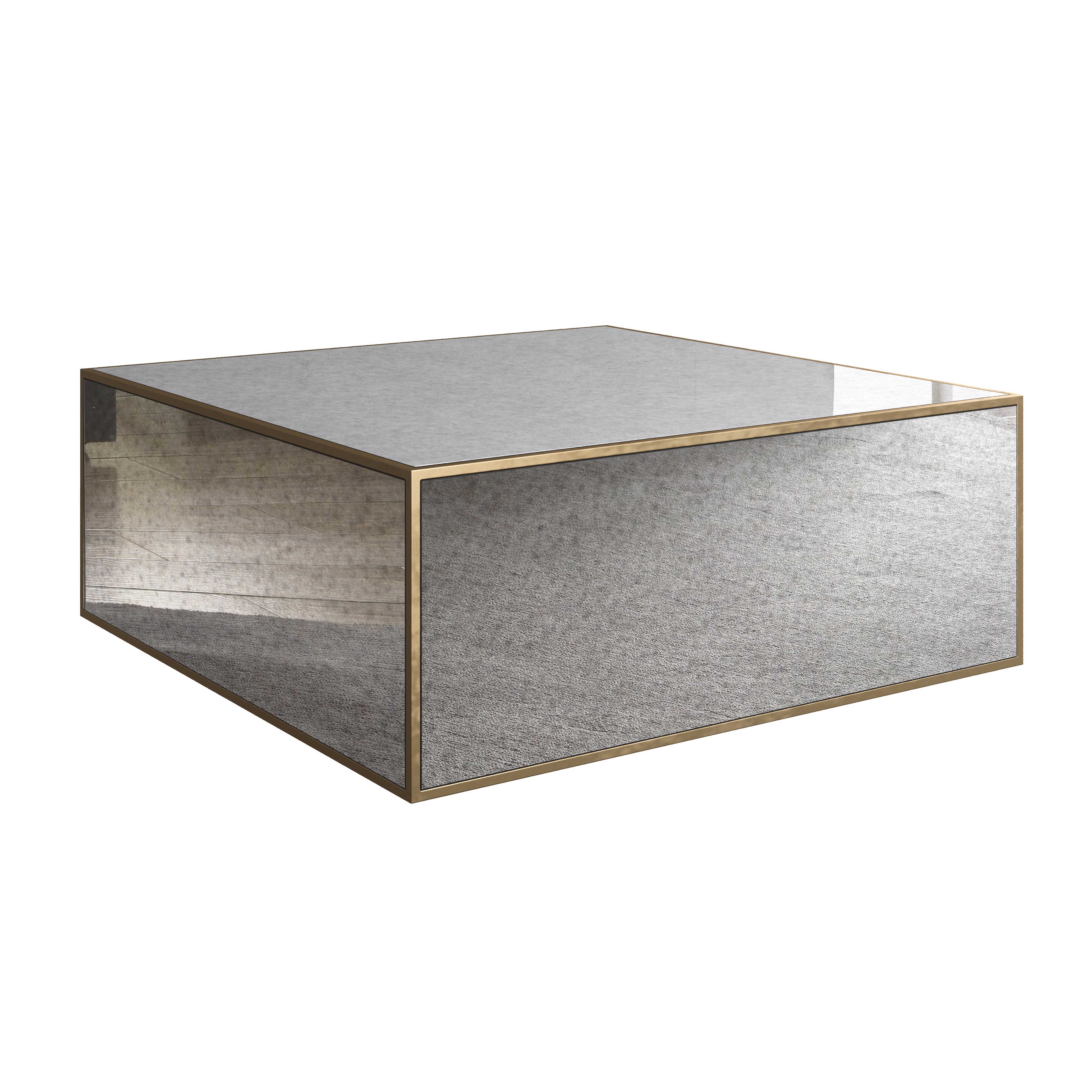 image of Lana Mirrored Large Coffee Table by Inspire Me! Home Decor with sku:TOV-IHOC68256