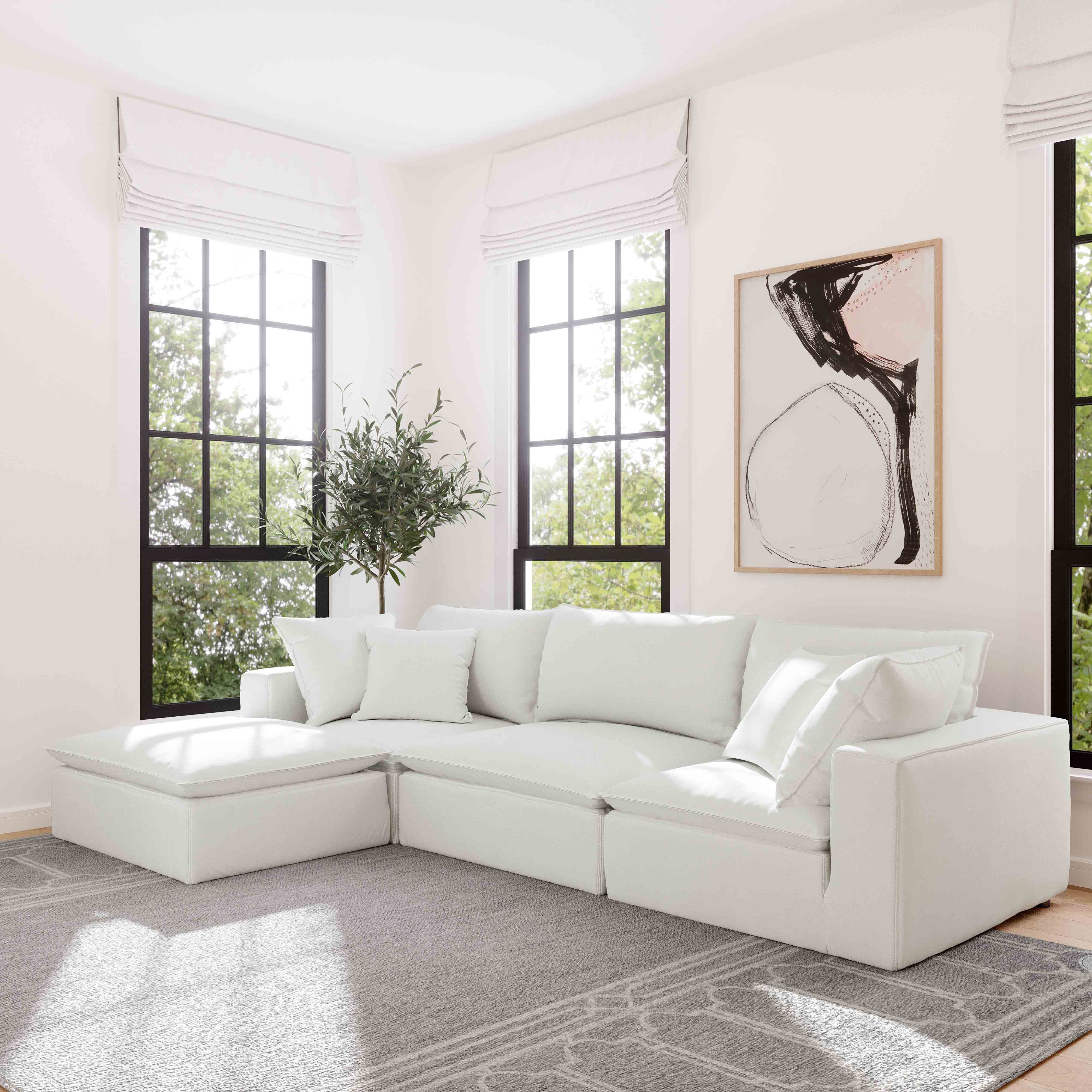 Cali Modular Sofa Pearl Tweed 2