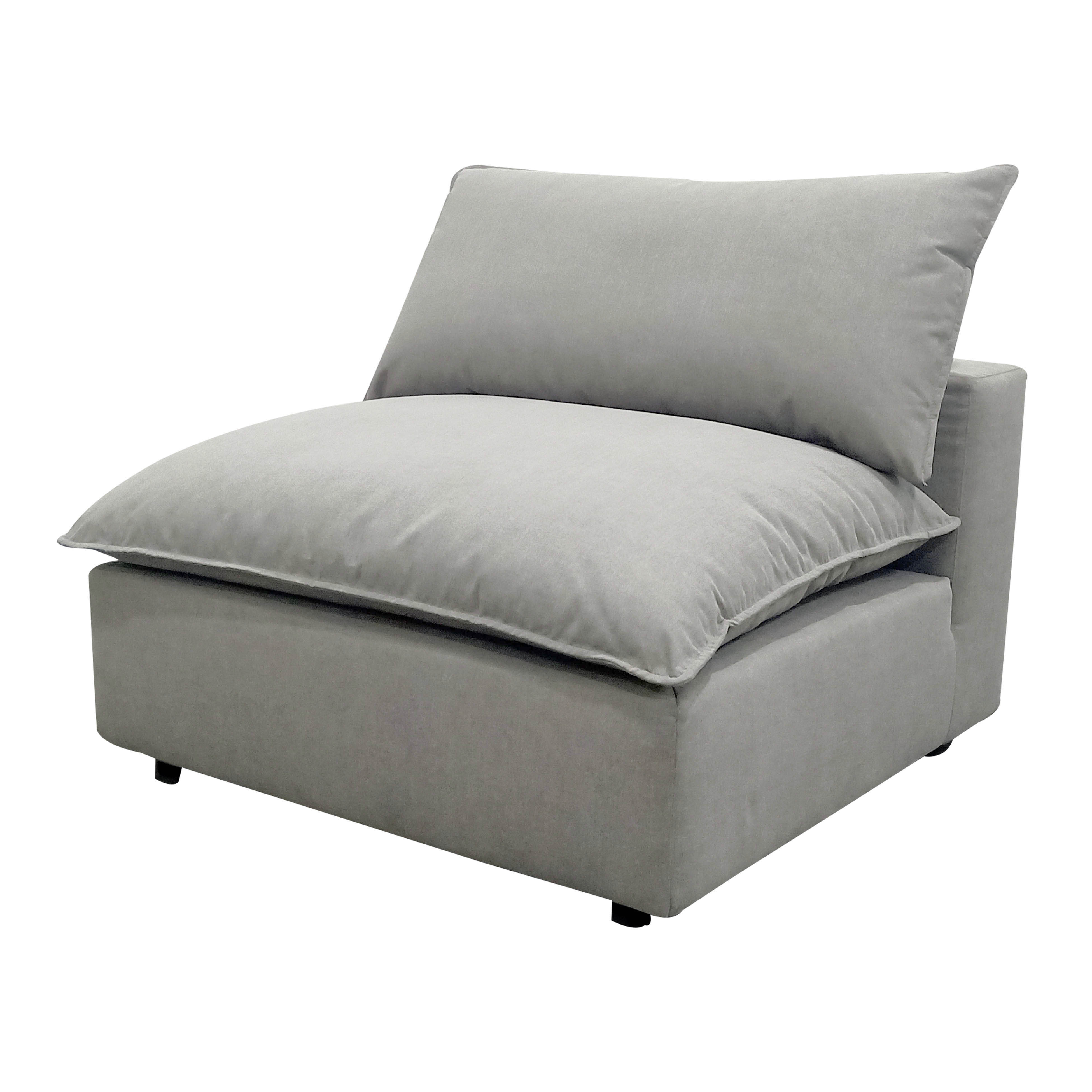 image of Cali Slate Tweed Modular Armless Chair with sku:REN-L0090-AC