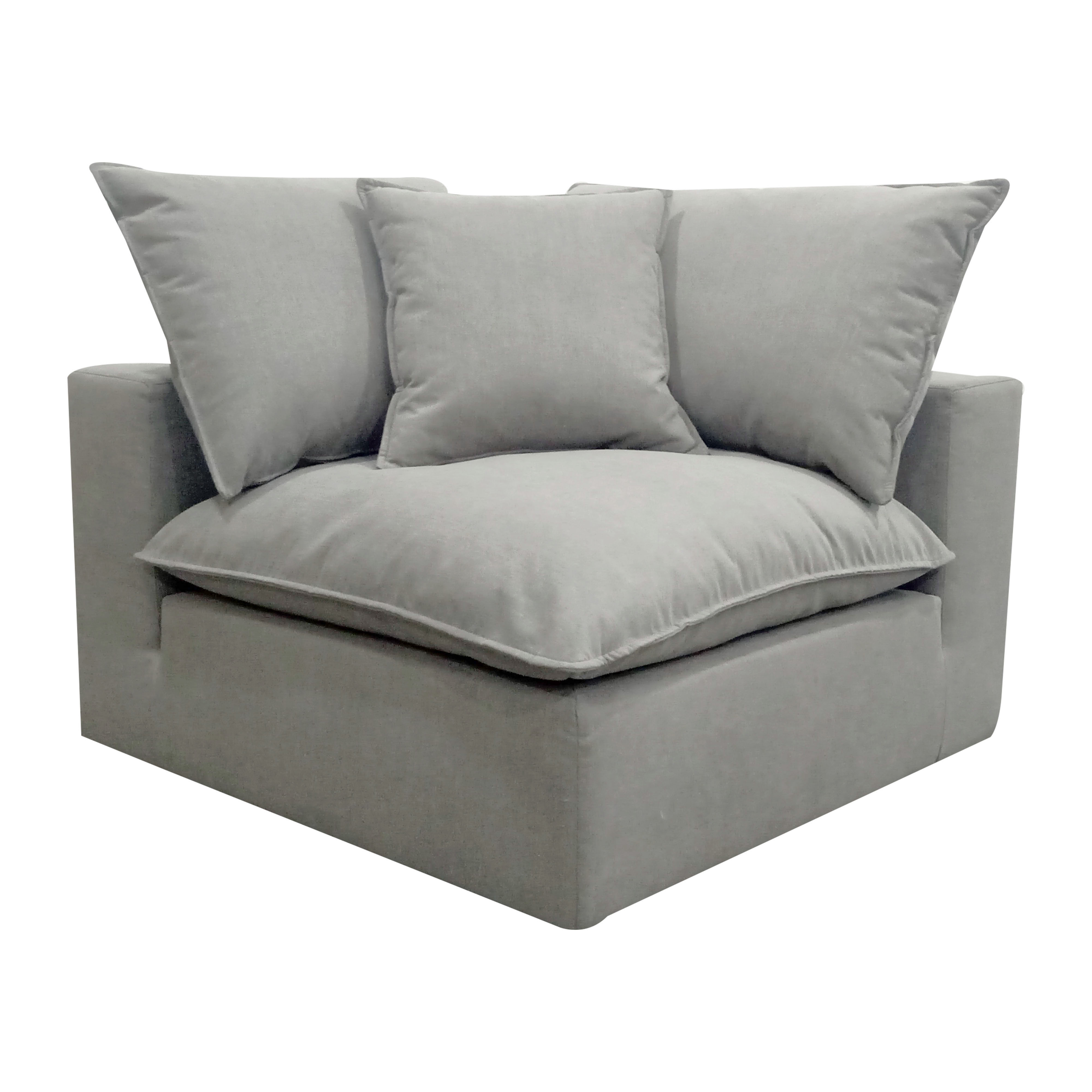 image of Cali Slate Tweed Modular Corner Seat with sku:REN-L0090-C