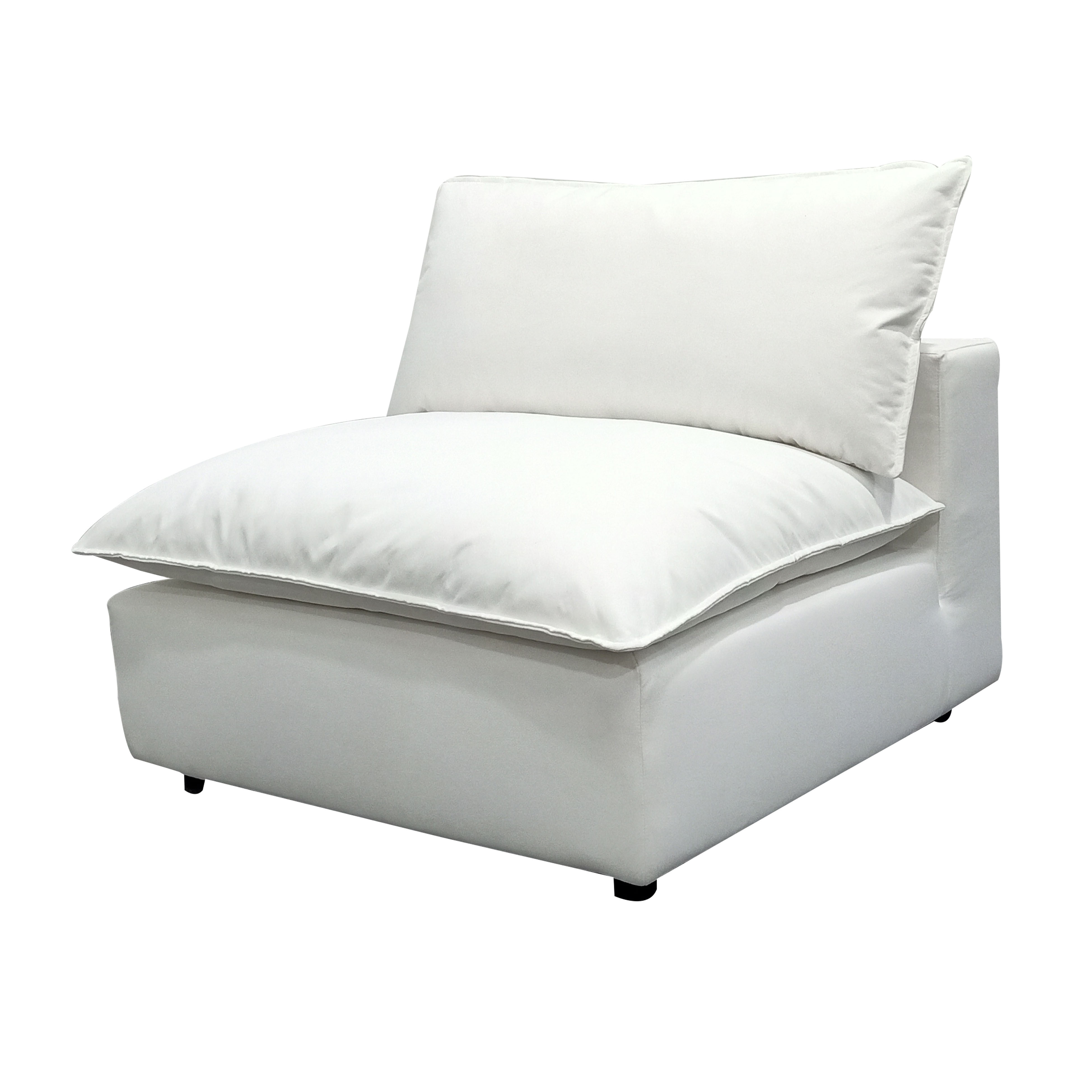 image of Cali Pearl Tweed Modular Armless Chair with sku:REN-L0092-AC