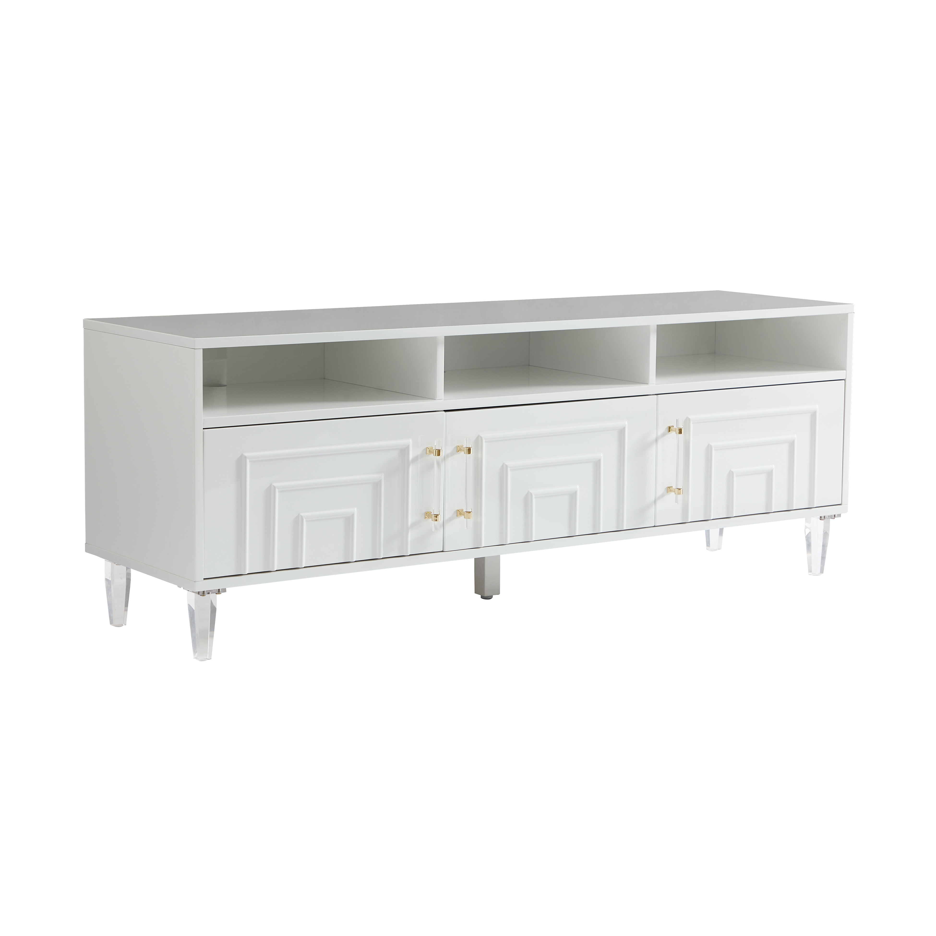 image of Famke White Media Console with sku:TOV-D44206