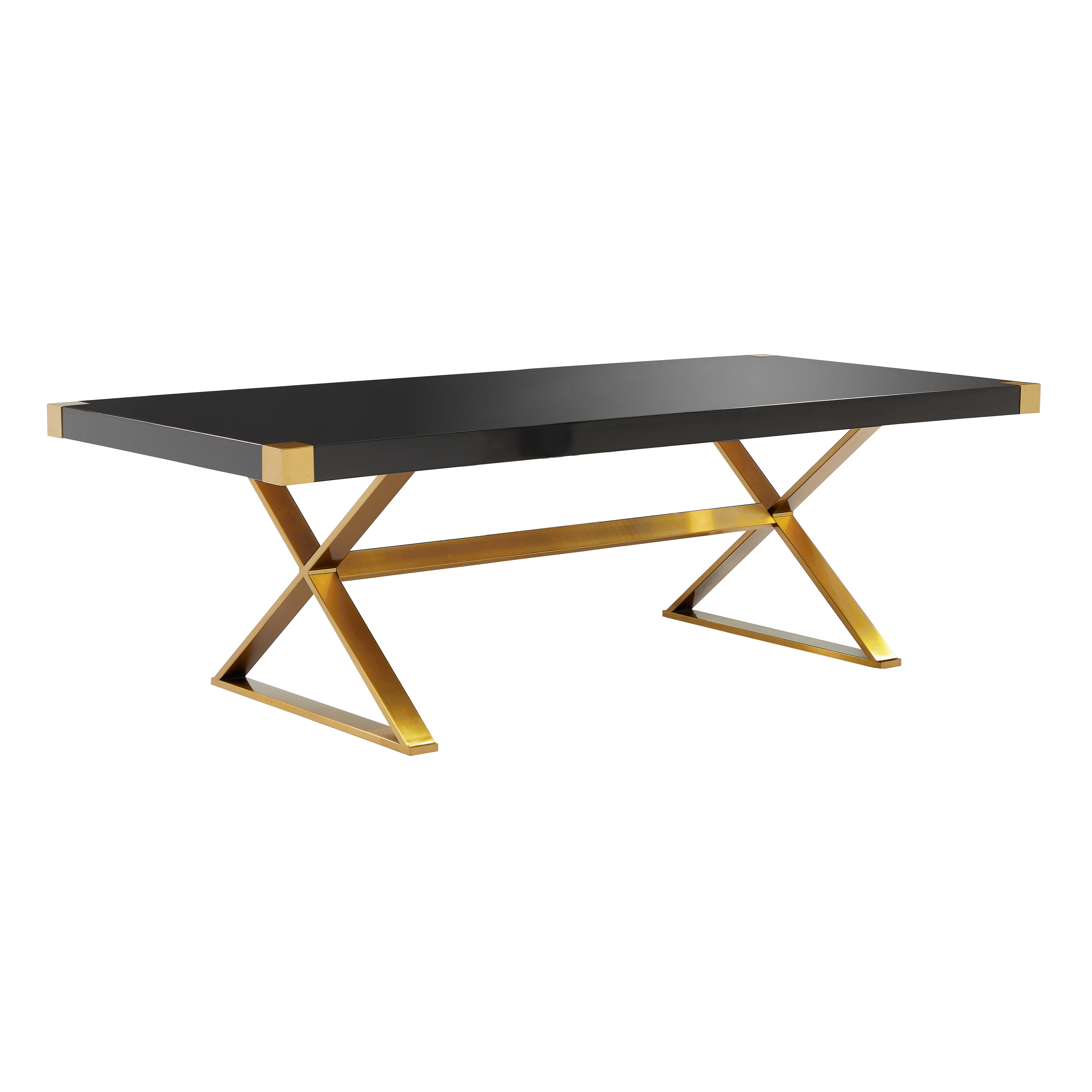 image of Adeline Black Lacquer Dining Table with sku:TOV-D68303