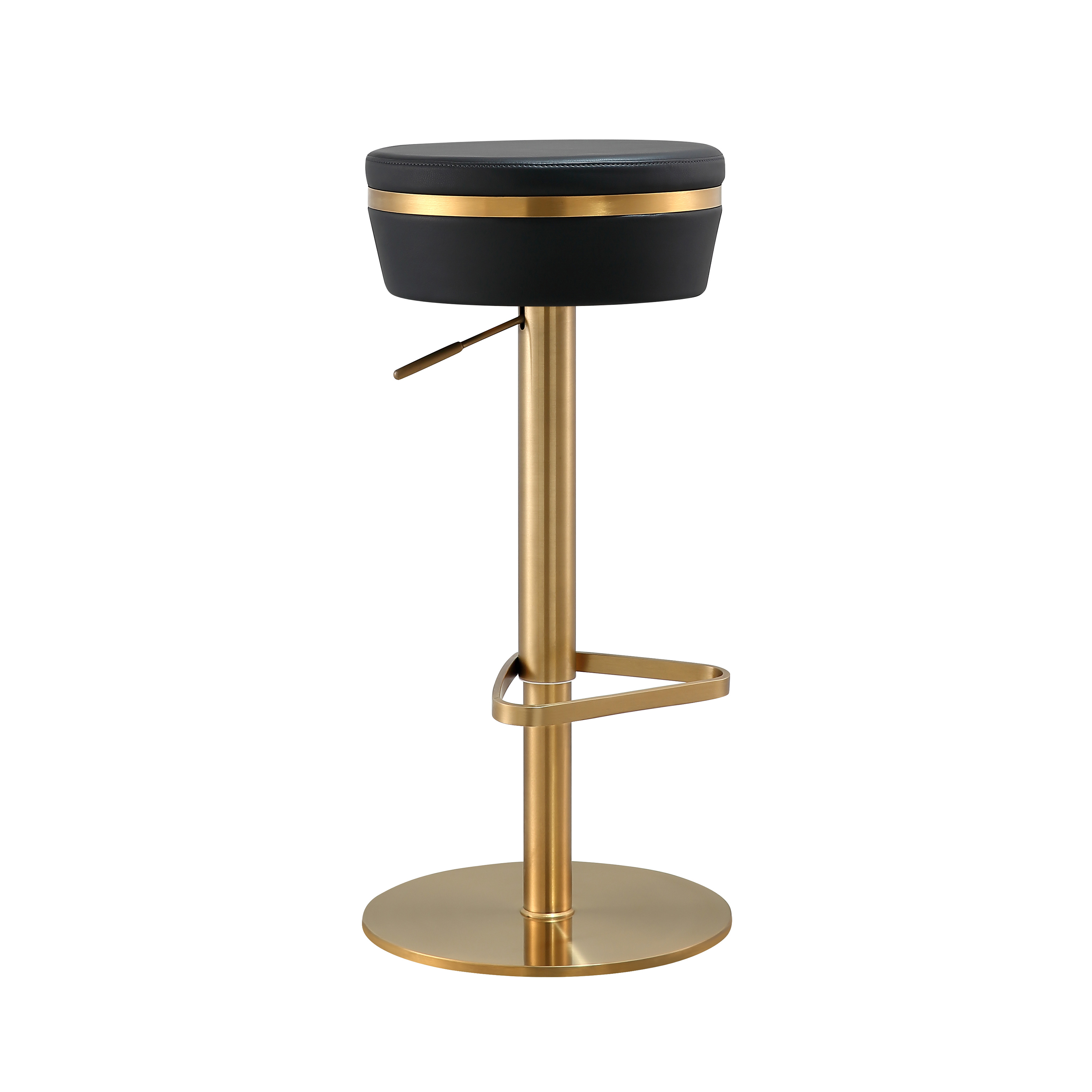 image of Astro Black and Gold Adjustable Stool with sku:TOV-D68297