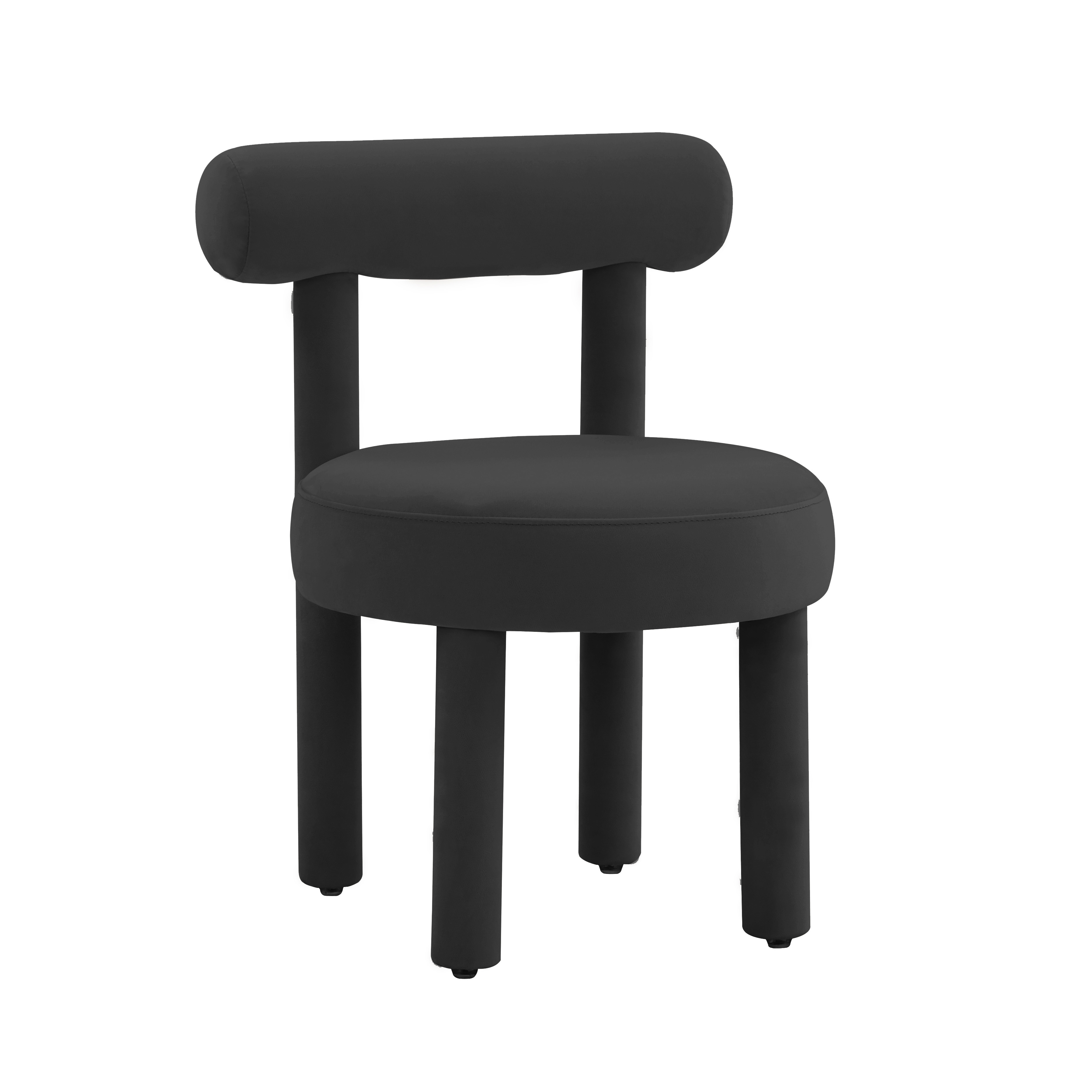 image of Carmel Black Velvet Chair with sku:TOV-S44168