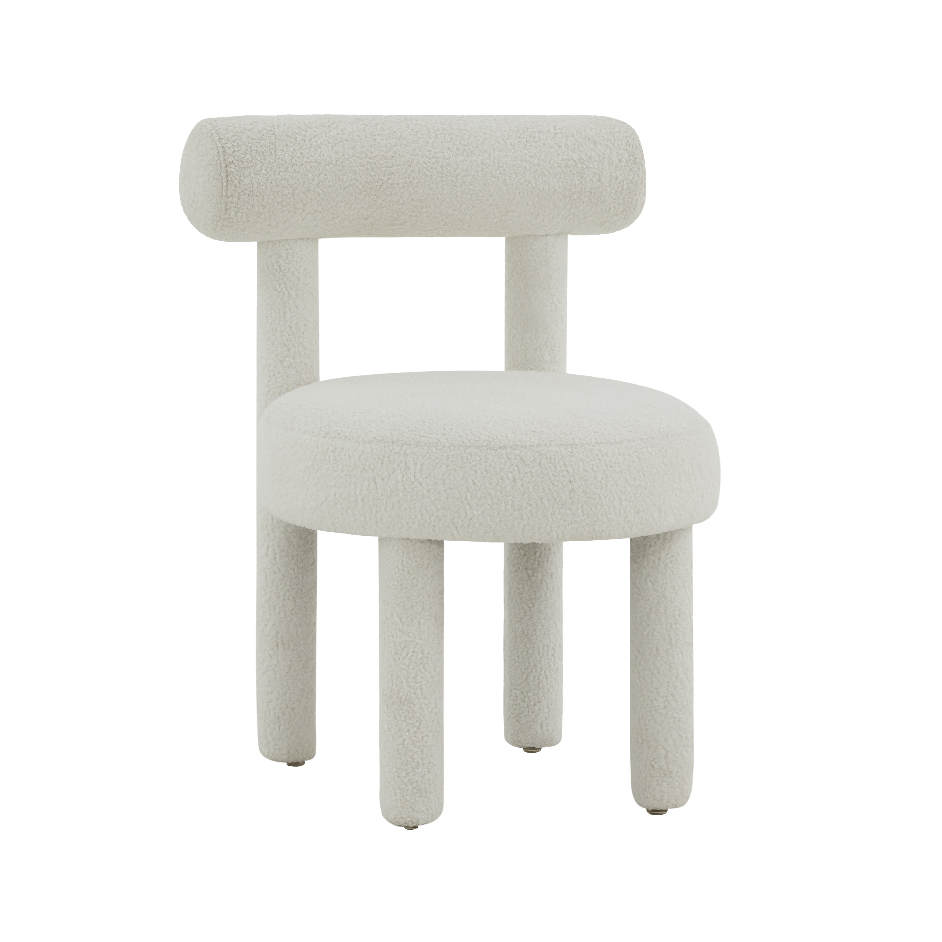 image of Carmel White Boucle Chair with sku:TOV-S44171