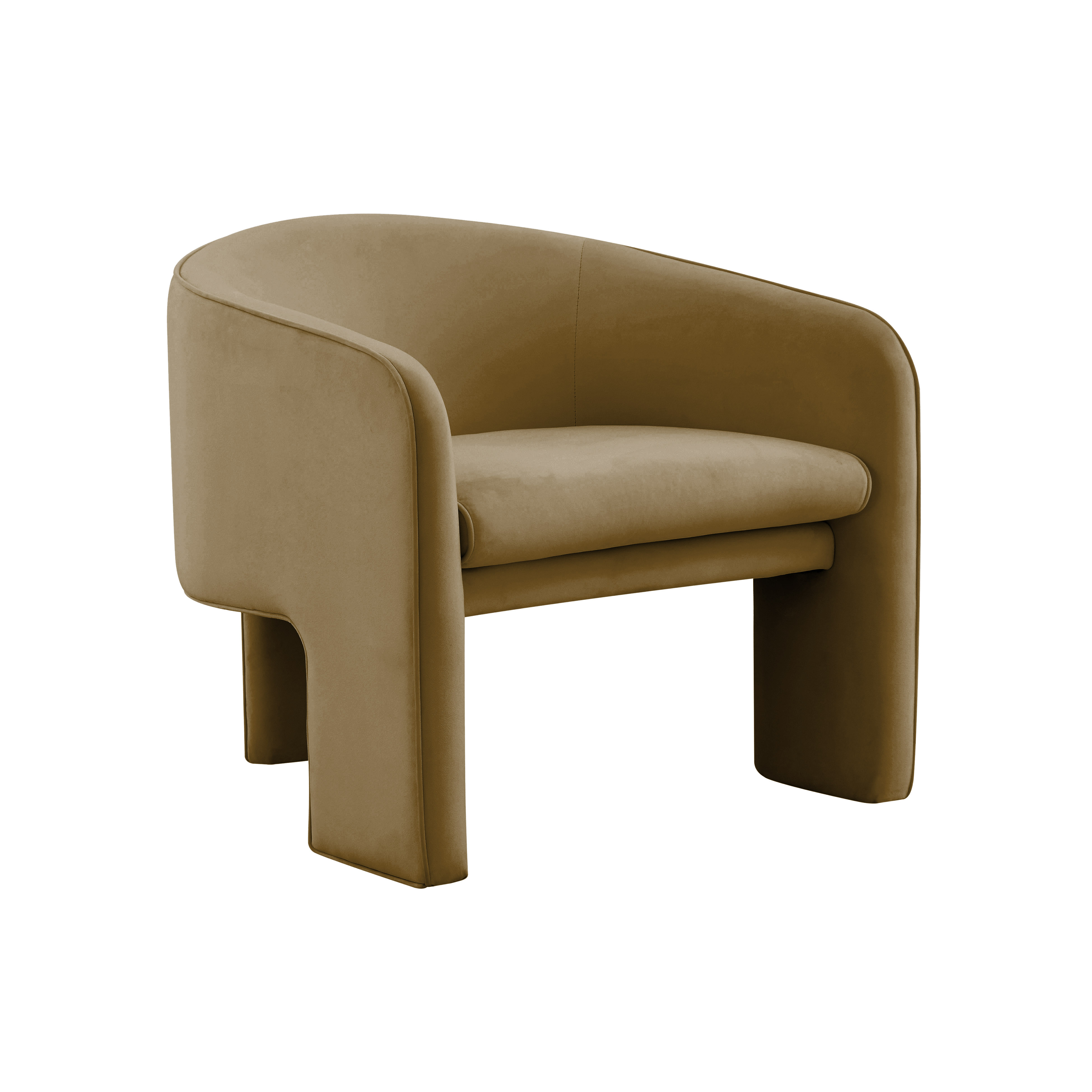 image of Marla Cognac Velvet Accent Chair with sku:TOV-S44183
