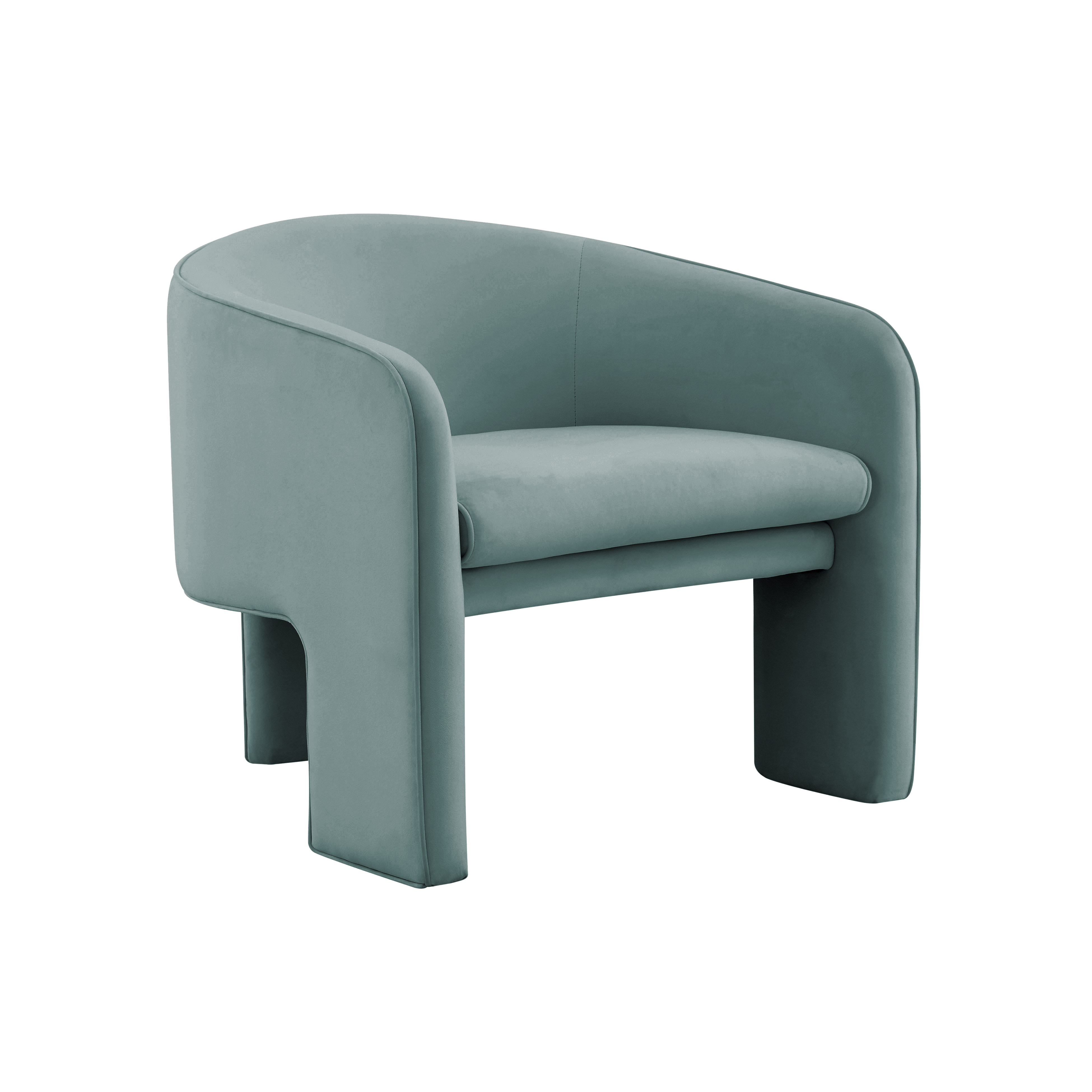 image of Marla Sea Blue Velvet Accent Chair with sku:TOV-S44184
