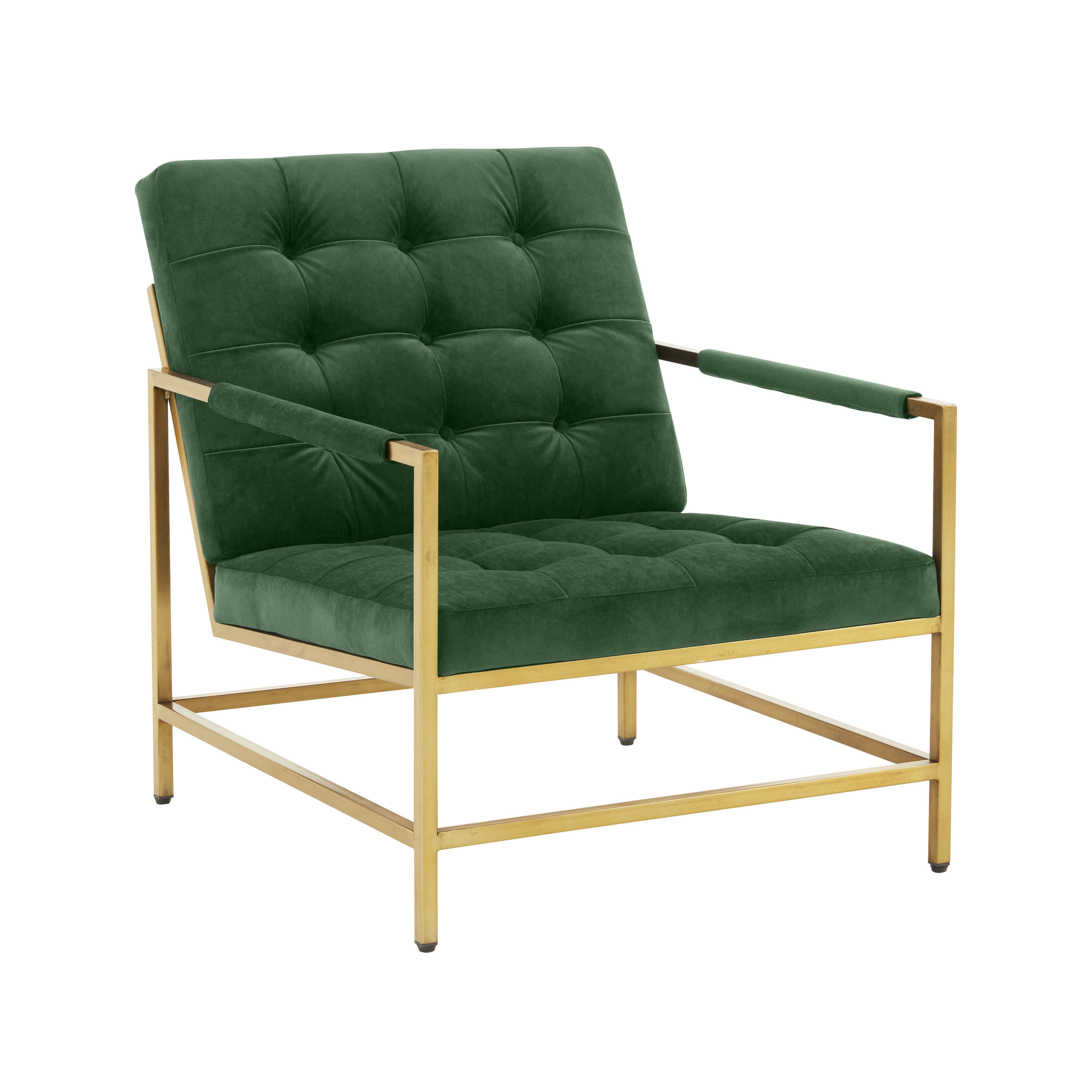 image of Van Emerald Green Velvet Accent Chair with sku:TOV-VS68409