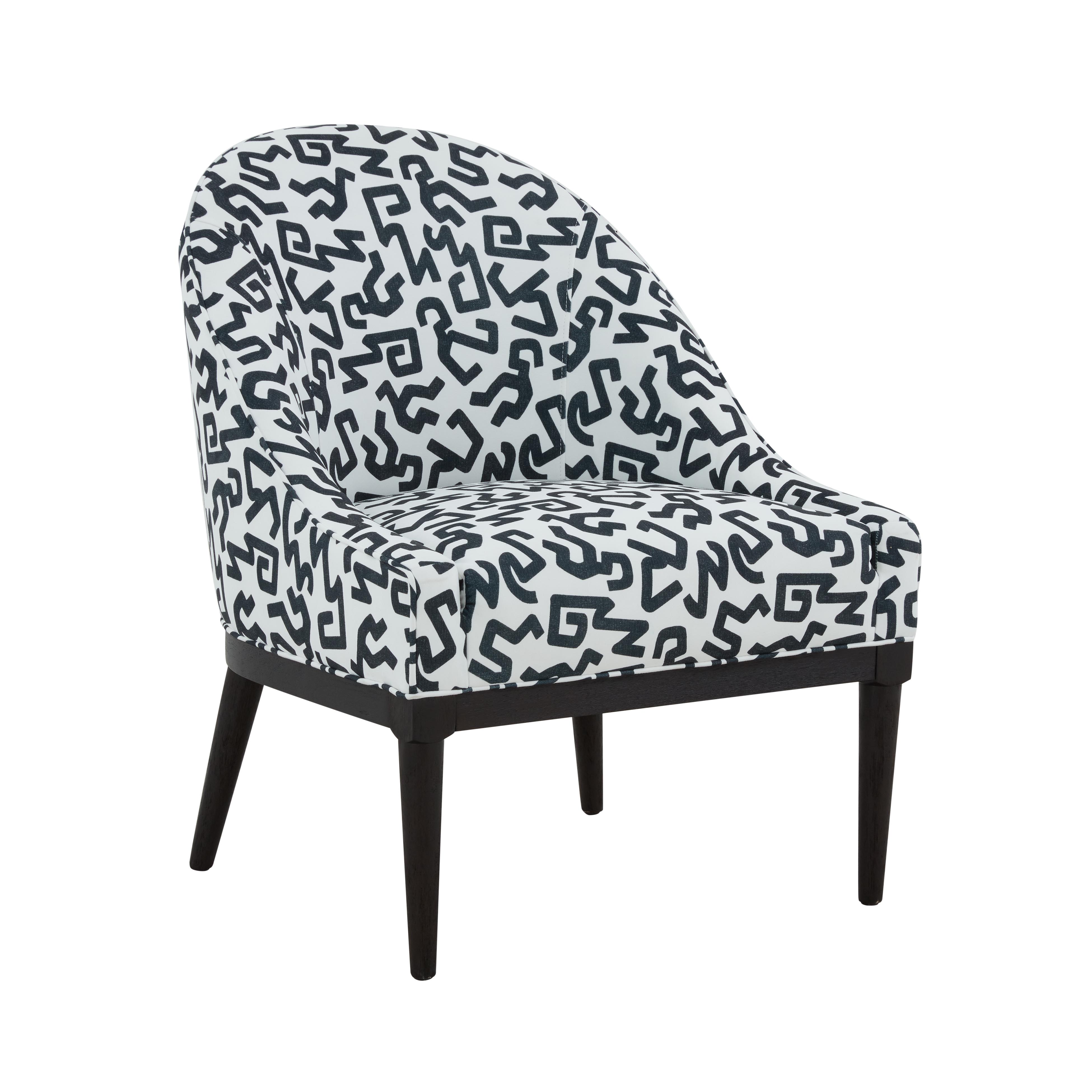 image of Crystal Velvet Patterned Accent Chair with sku:TOV-VS68414