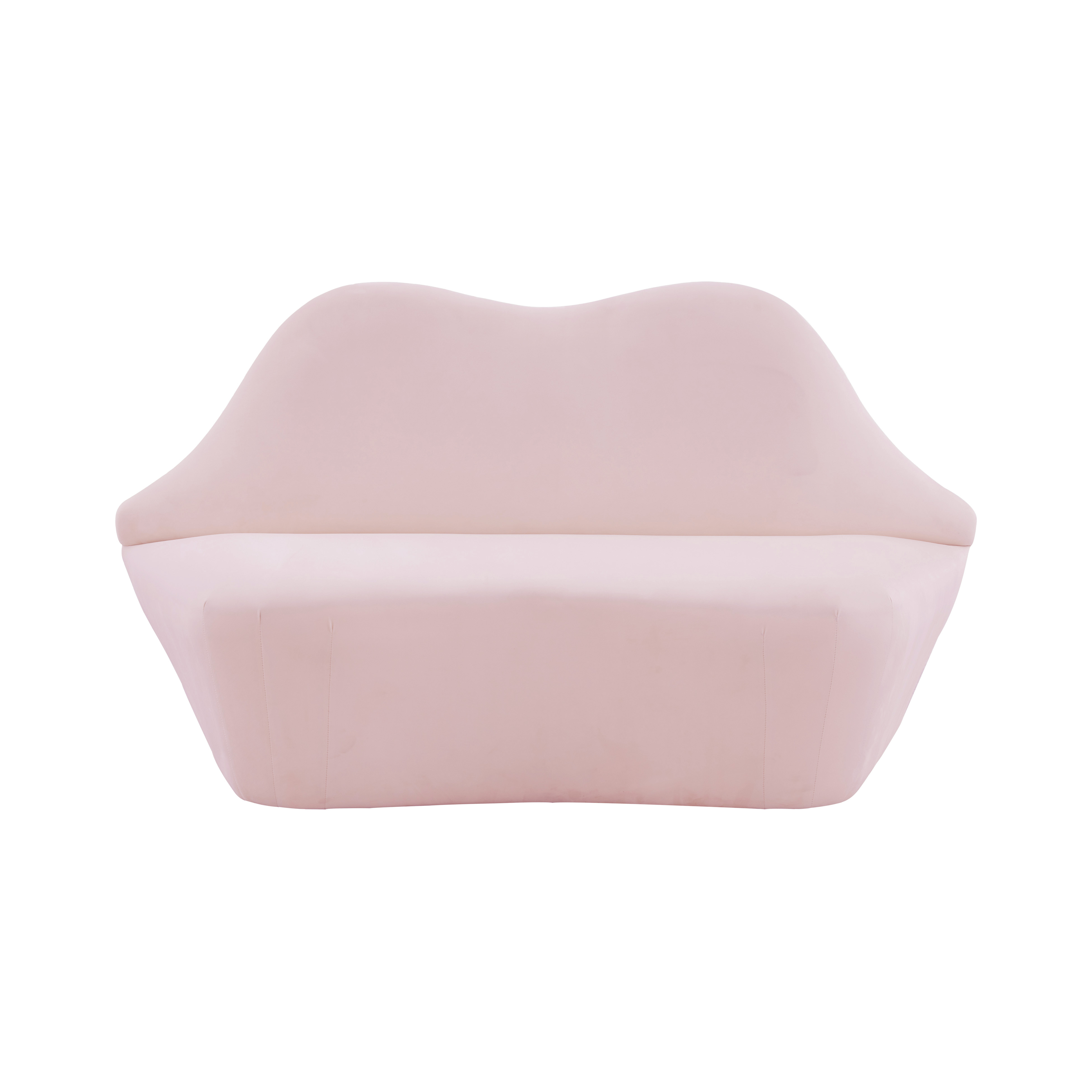 image of Lips Blush Velvet Settee with sku:TOV-L68340