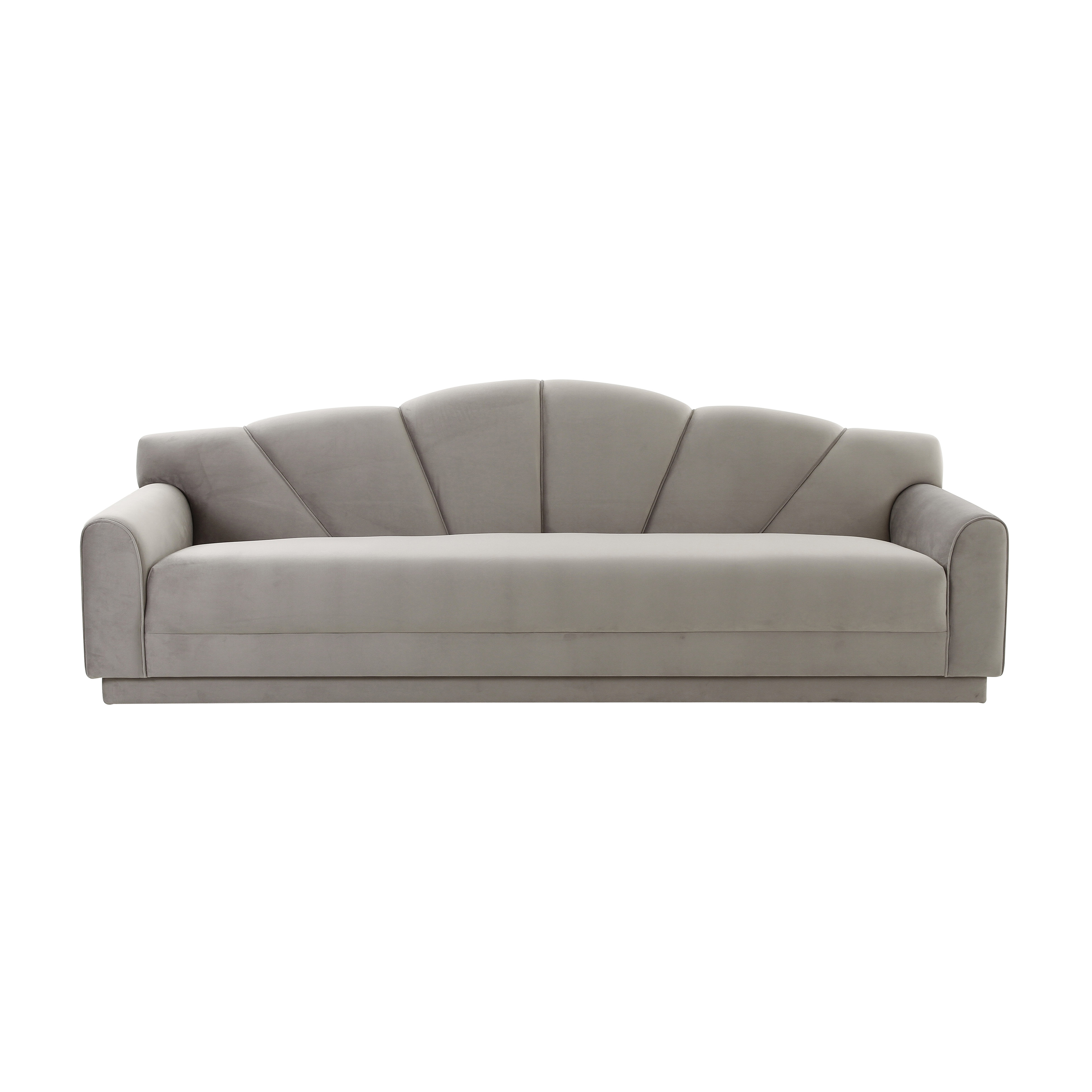 image of Bianca Light Grey Velvet Sofa with sku:TOV-L68430