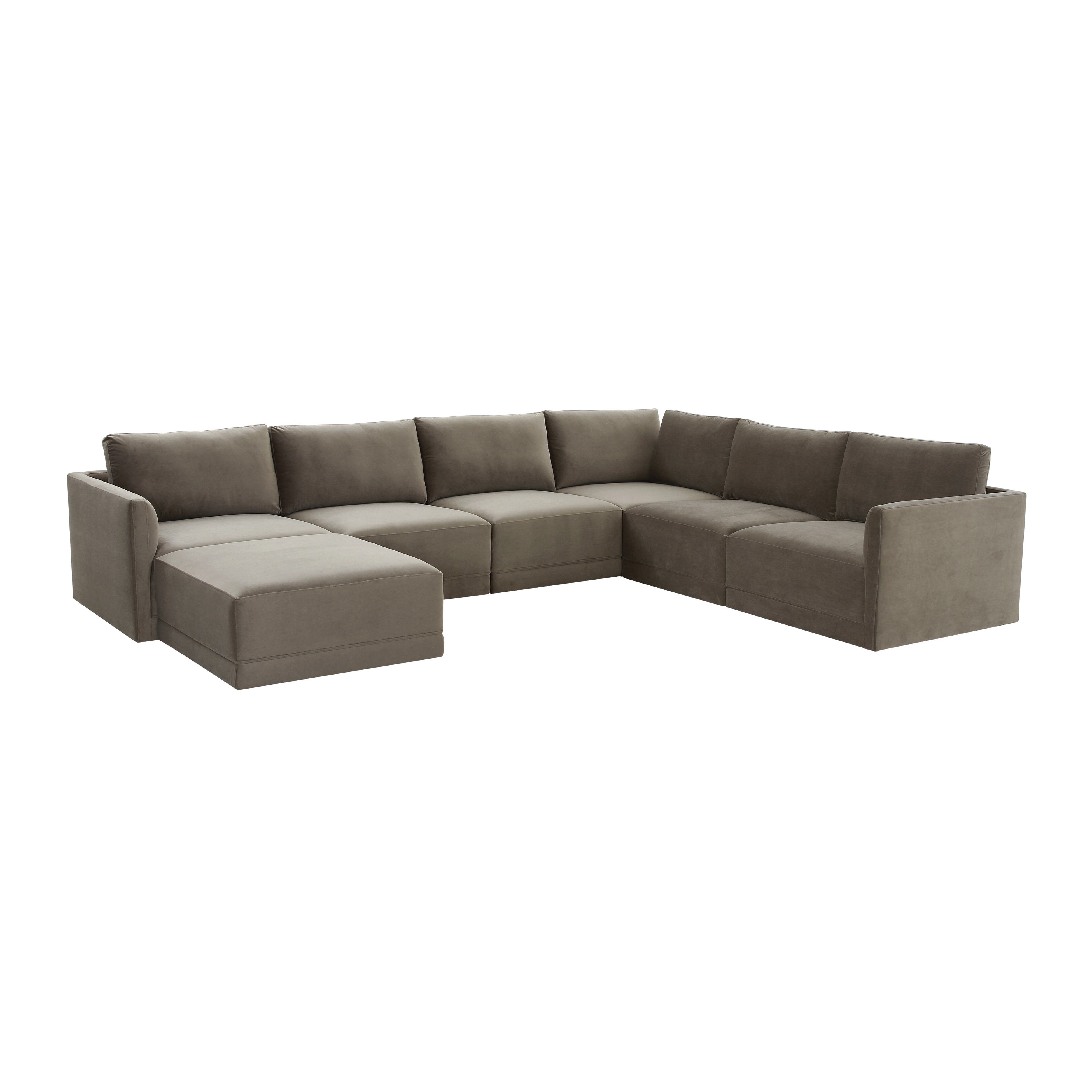 image of Willow Taupe Modular 7 Piece Large Chaise Sectional with sku:REN-L03110-SEC5