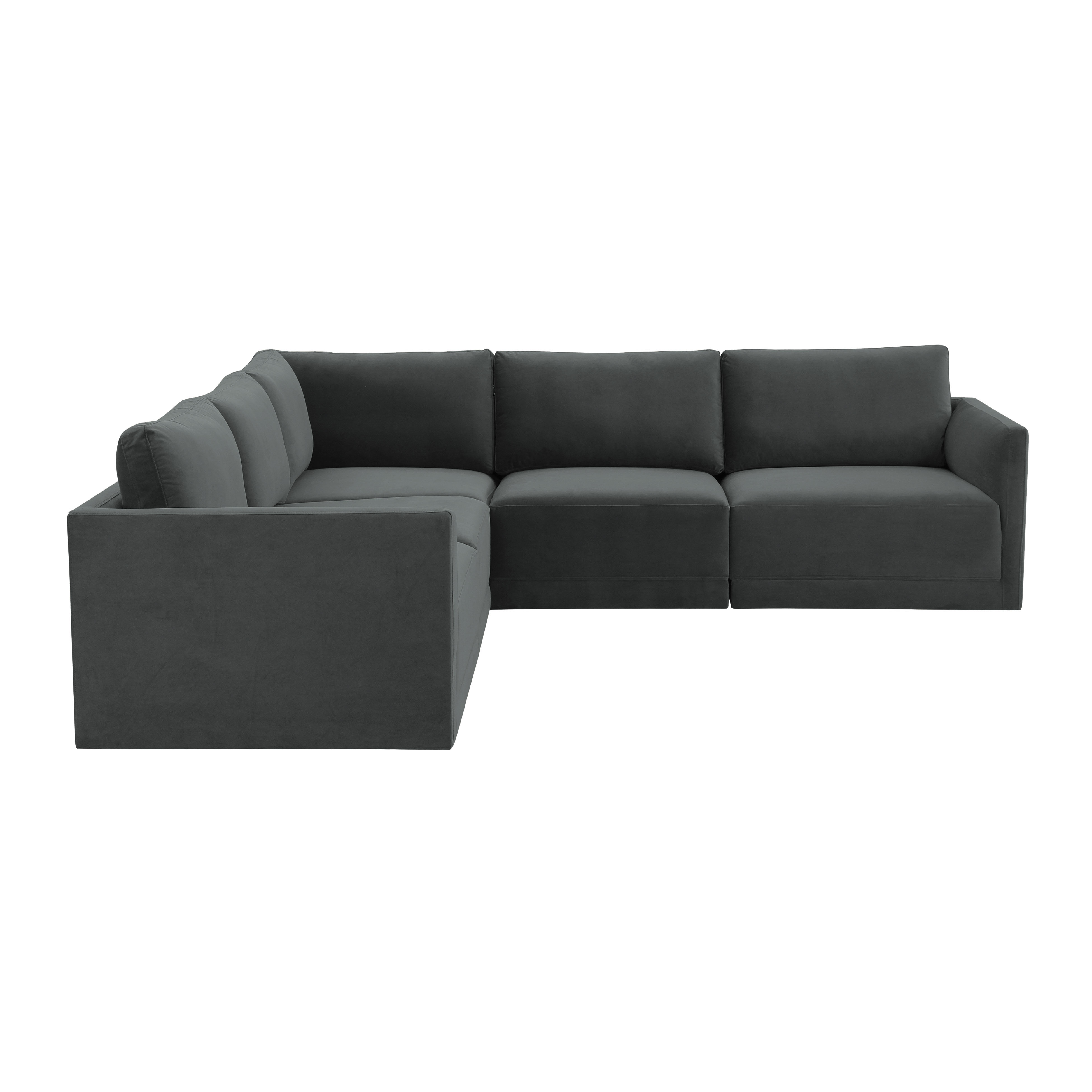 image of Willow Charcoal Modular 5 Piece L Sectional with sku:REN-L03120-SEC3