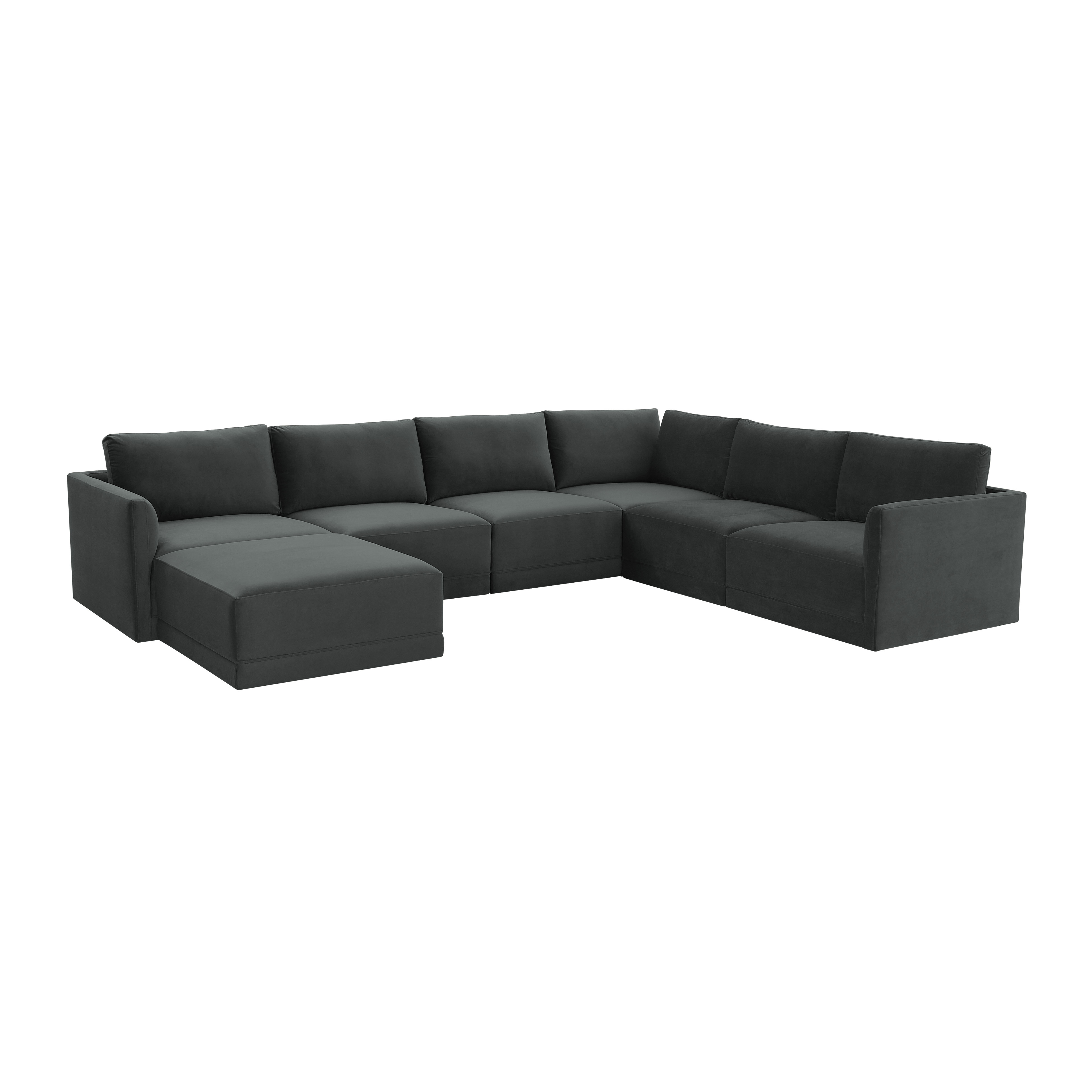 image of Willow Charcoal Modular 7 Piece Large Chaise Sectional with sku:REN-L03120-SEC5