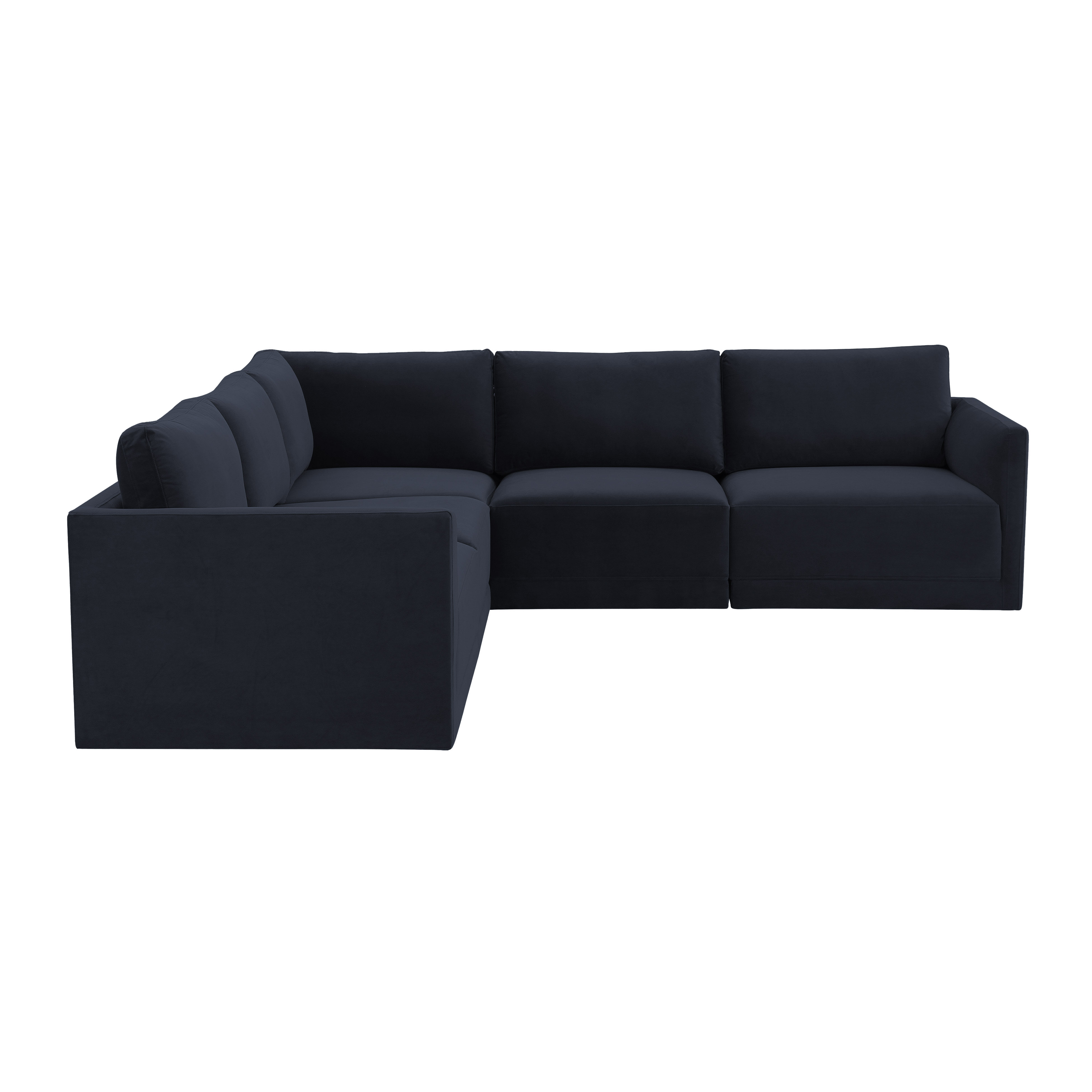 image of Willow Navy Modular 5 Piece L Sectional with sku:REN-L03130-SEC3