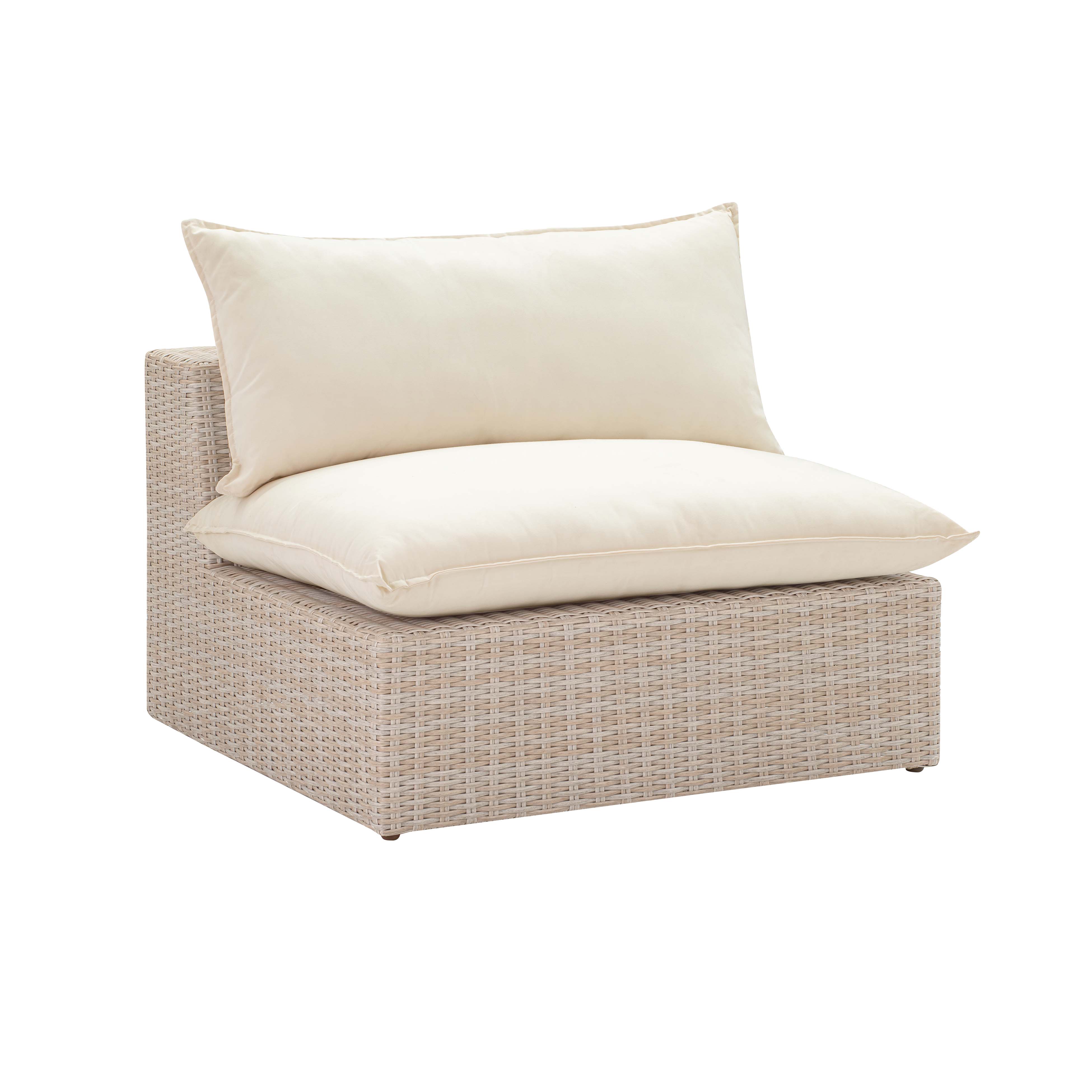 image of Cali Natural Wicker Outdoor Armless Chair with sku:REN-O11163-AC