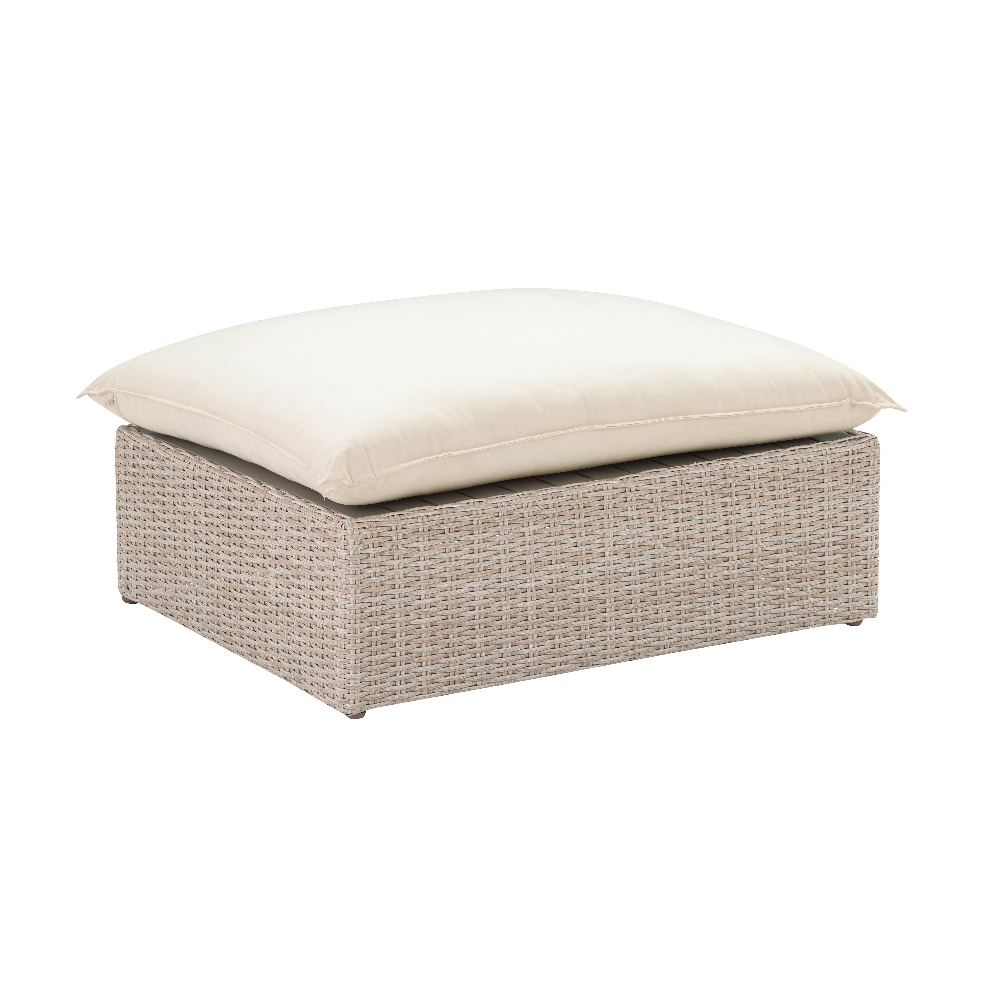 image of Cali Natural Wicker Outdoor Ottoman with sku:REN-O11164