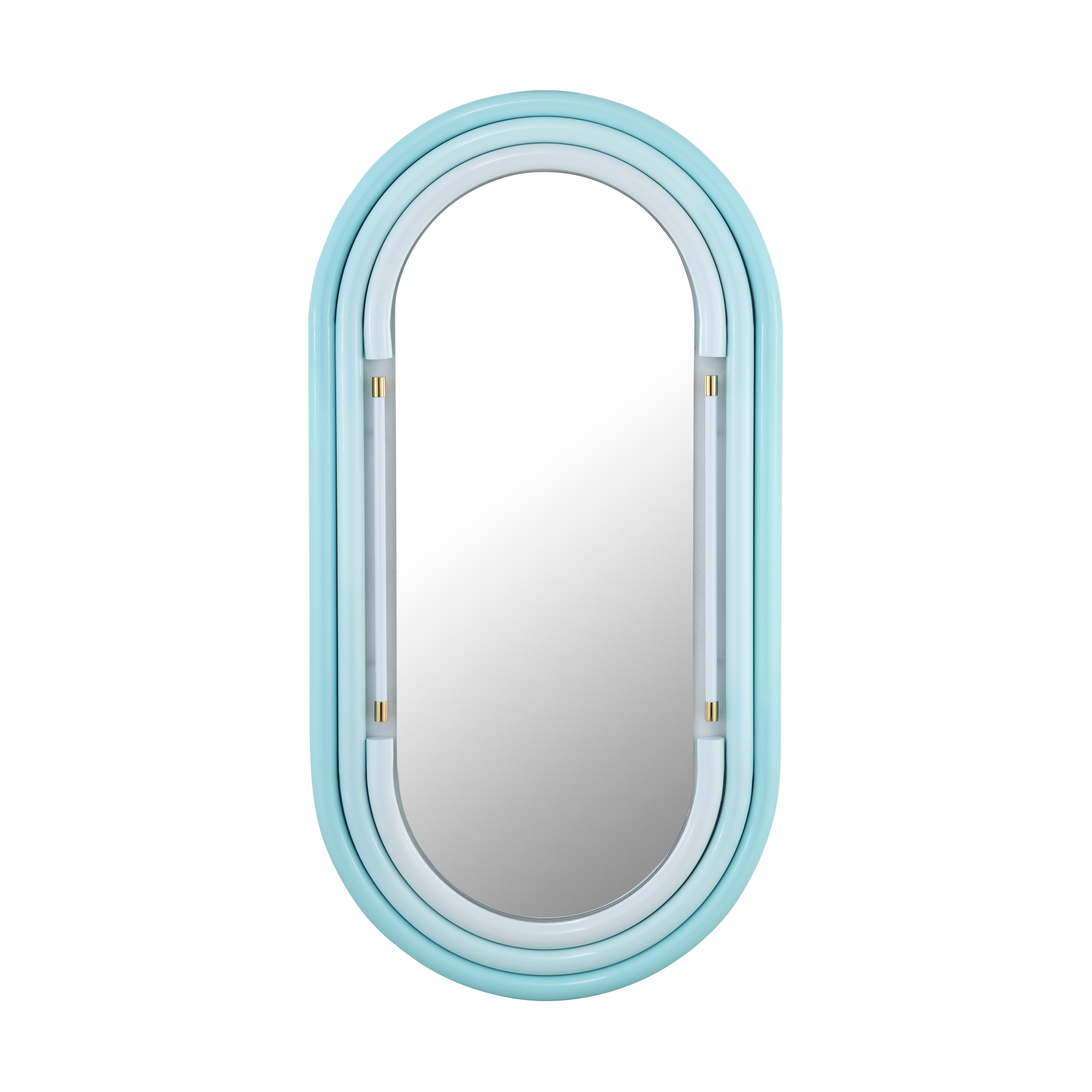 image of Neon Wall Mirror in Blue with sku:TOV-C18418
