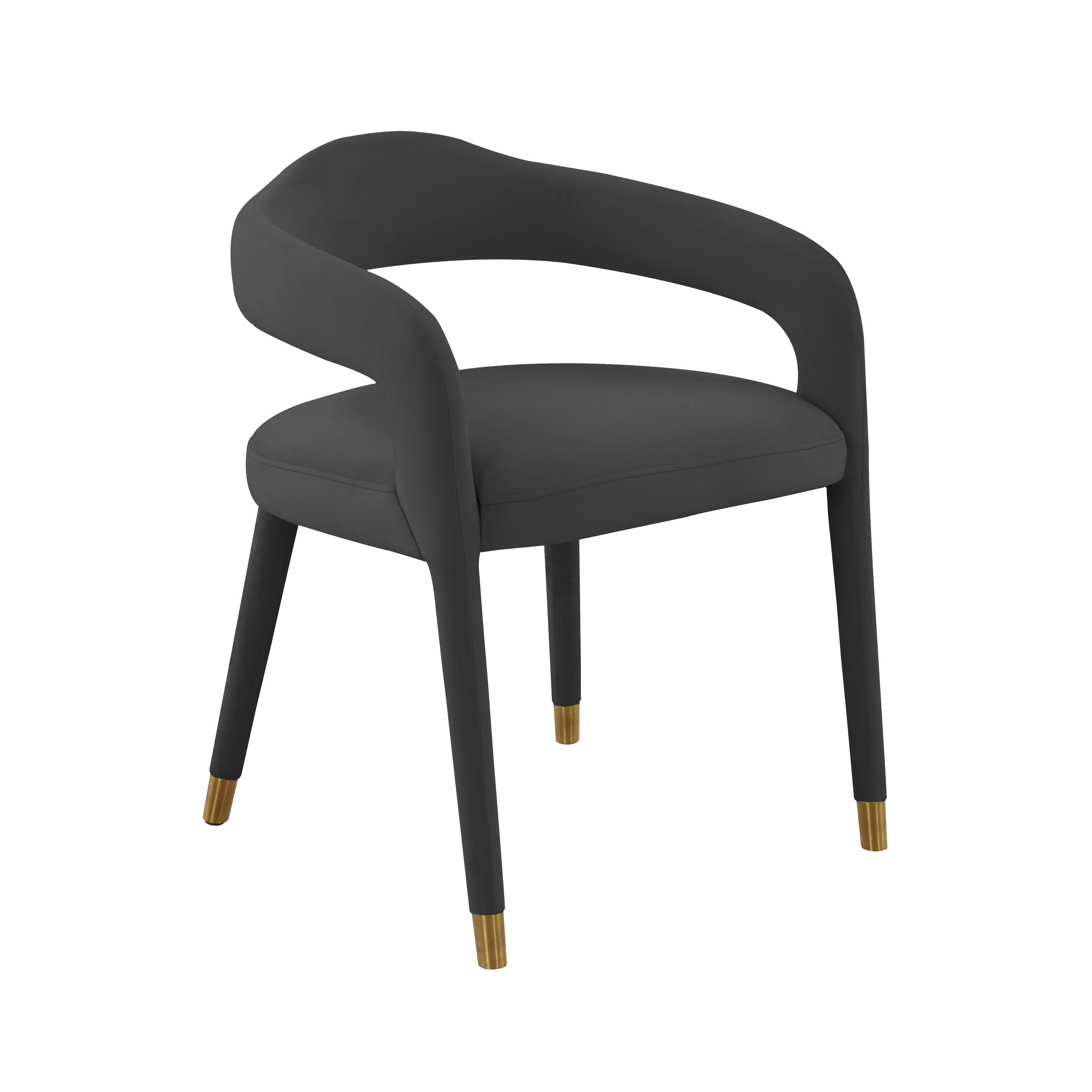 image of Lucia Black Velvet Dining Chair with sku:TOV-D68415