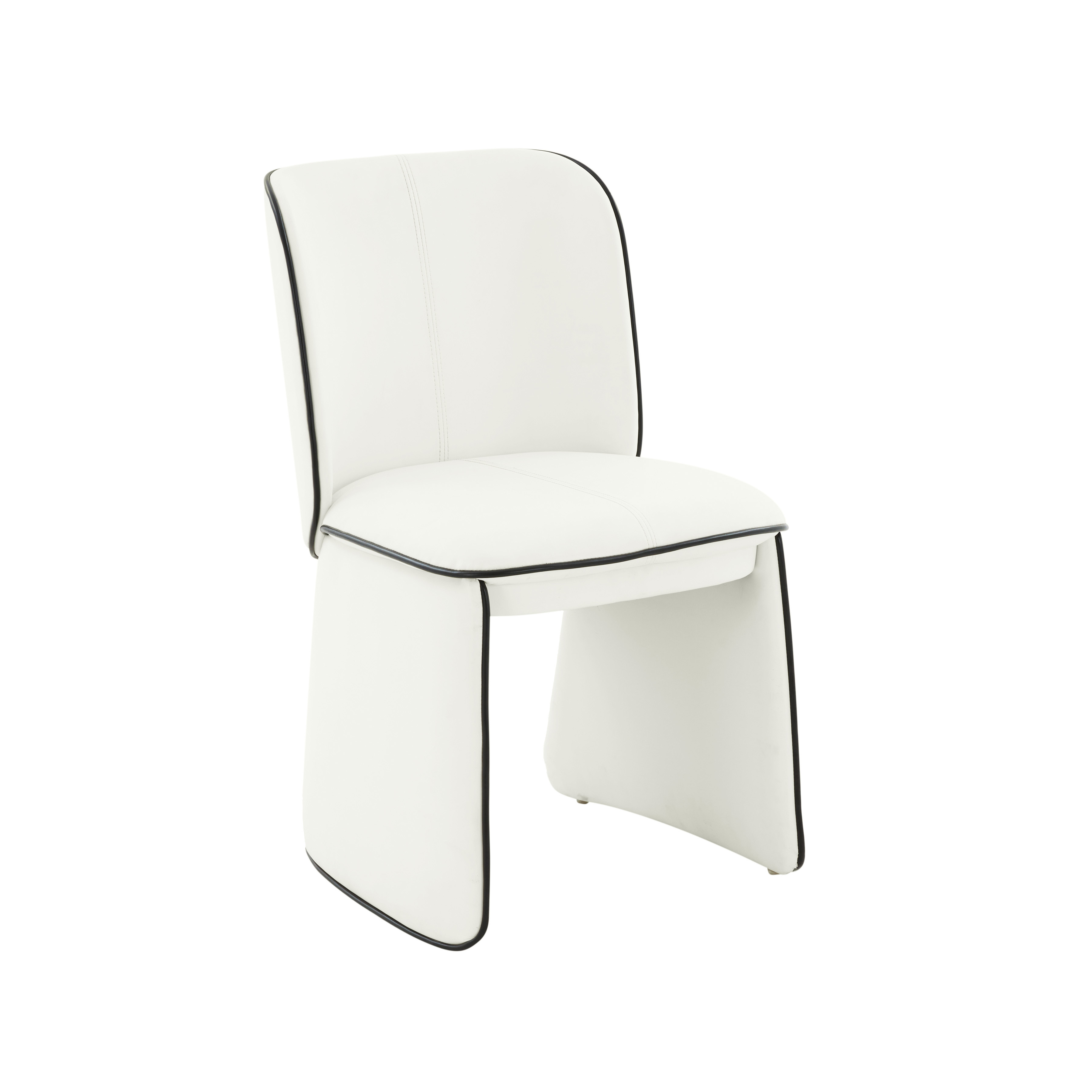 image of Kinsley Cream Vegan Leather Dining Chair with sku:TOV-D68425