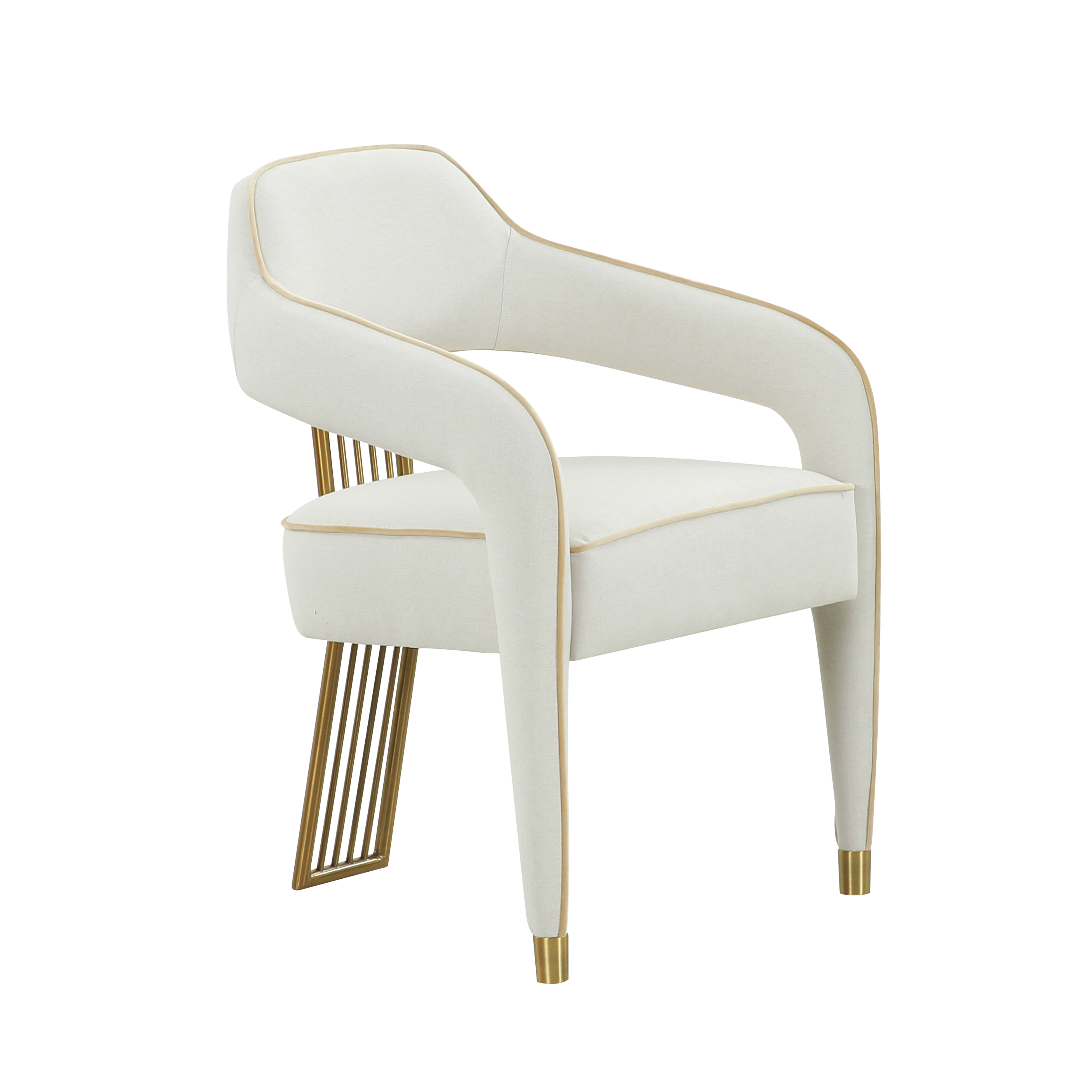 image of Corralis Cream Linen Dining Chair with sku:TOV-D68475